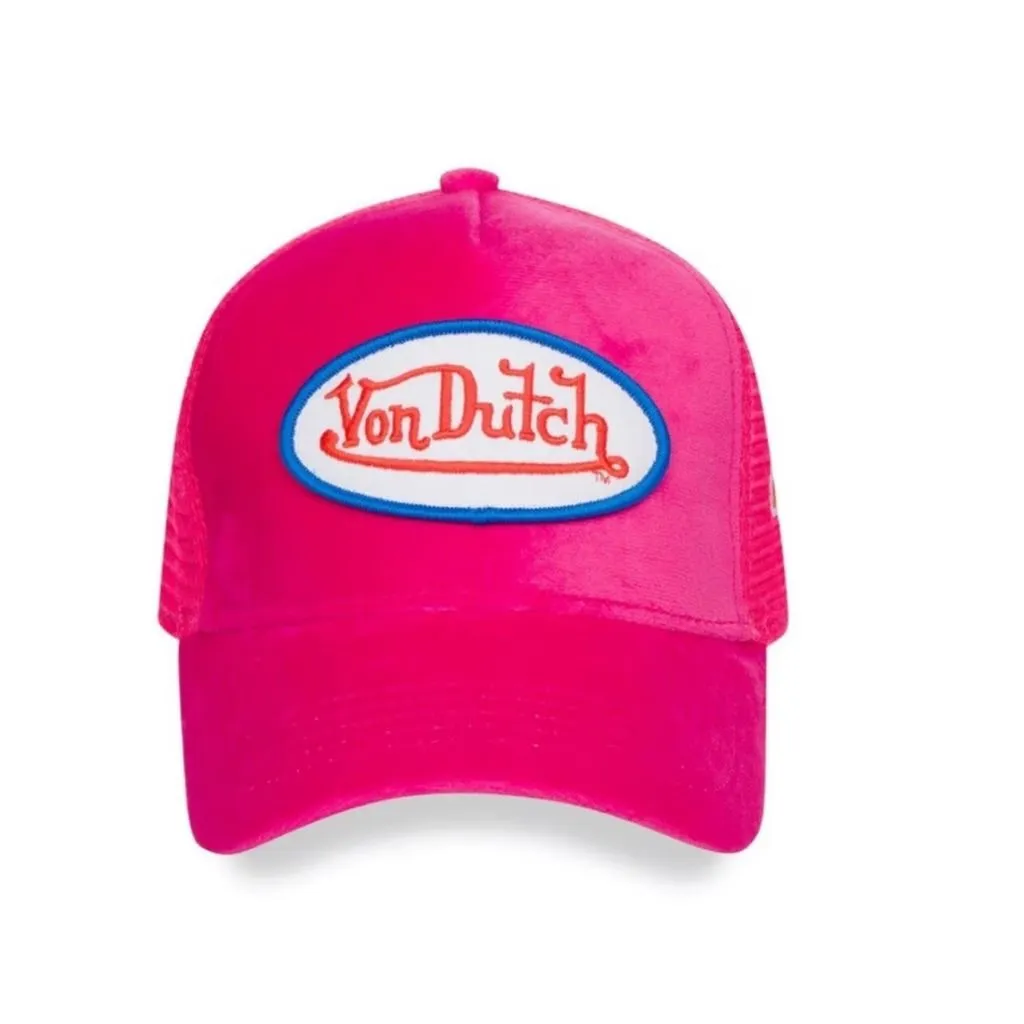 Product image for Pink Velvet Hollywood Von Dutch Trucker Hat