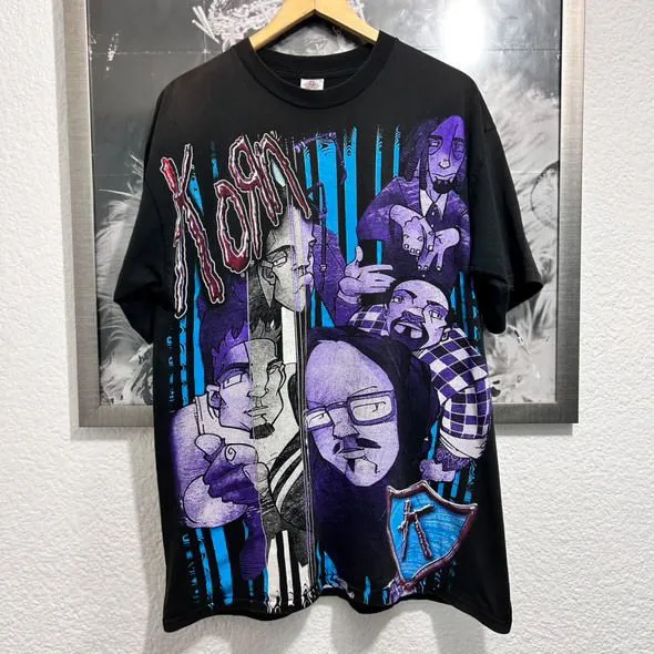 Product image for KORN RESURECCION MEX BOOT 90’S SIZE X LARGE 23X32 FADED AND SOME PINHOLES TAG RESURRECCIÓN