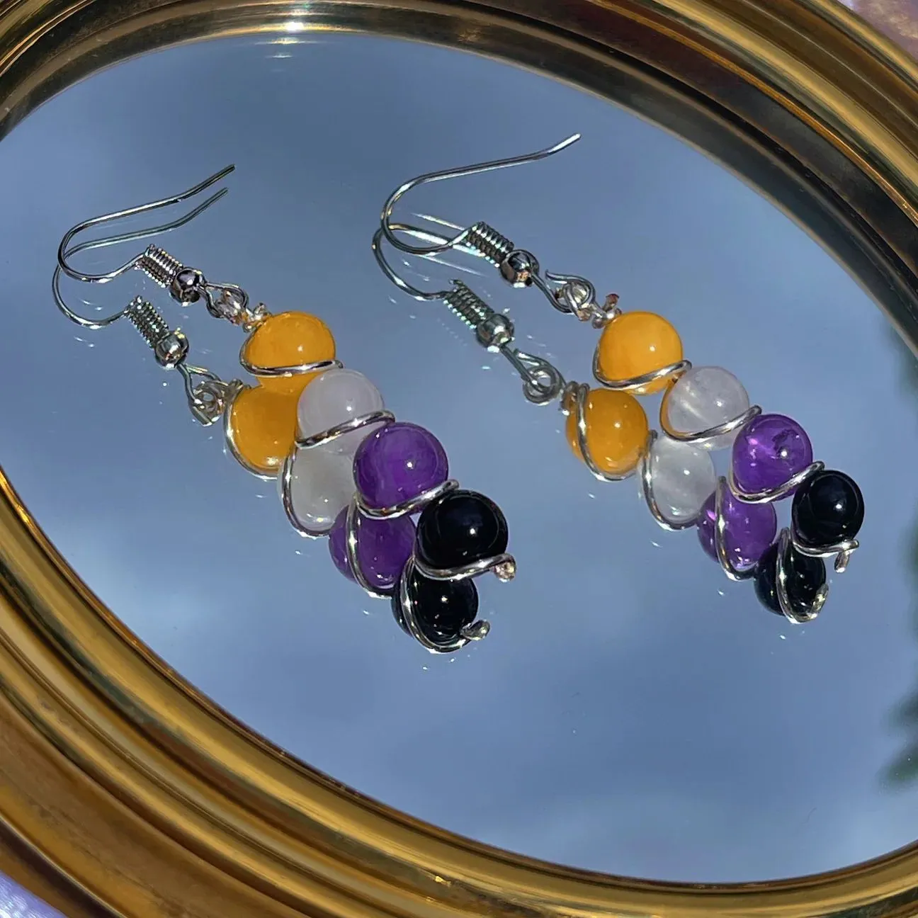 Product image for Non-binary Pride Earrings