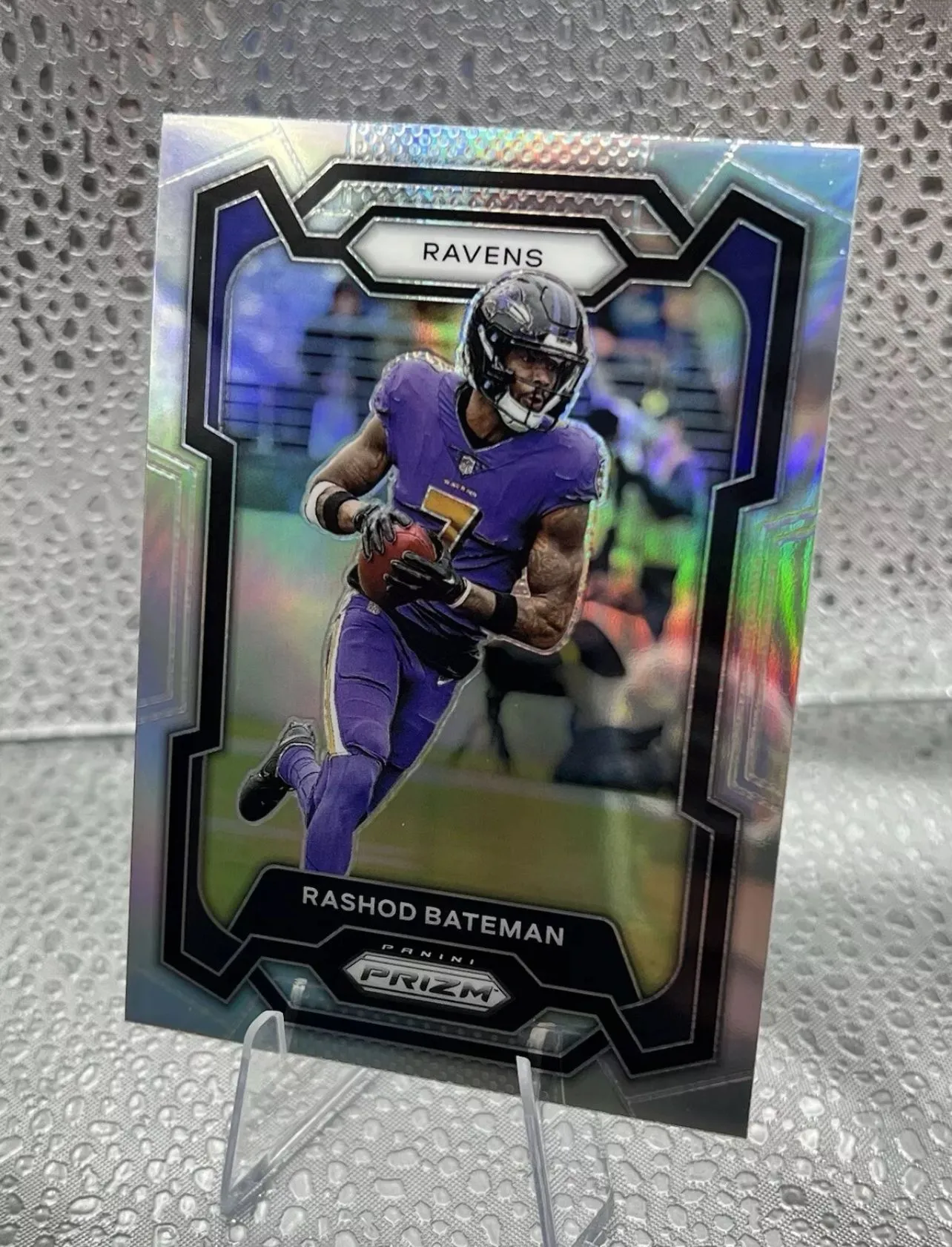 Product image for Rashod Bateman 2023 Panini Prizm Silver Prizm Baltimore Ravens