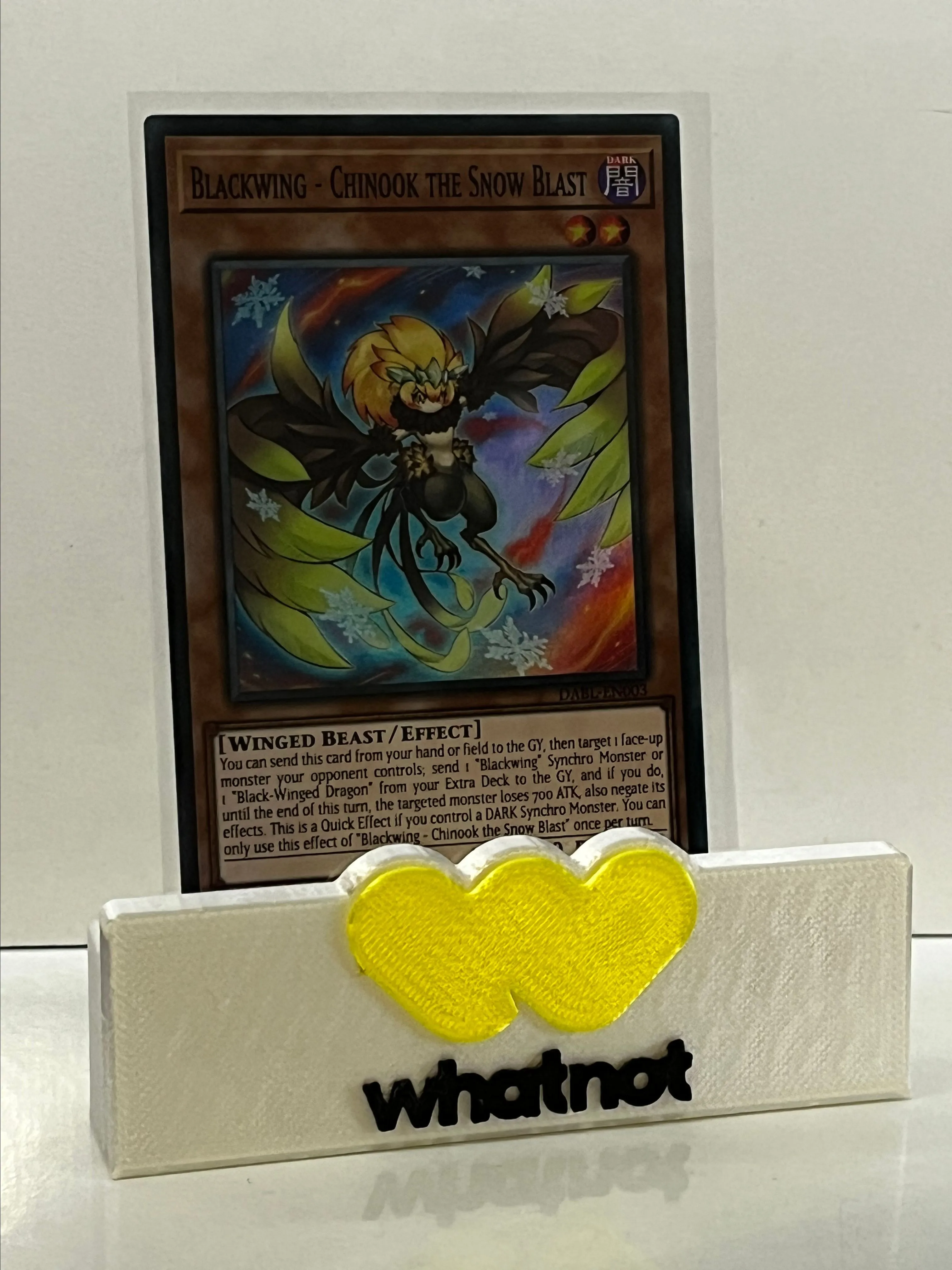 Product image for DABL-EN003 Blackwing - Chinook the Snow Blast Super Rare 1st Edition YuGiOh Card