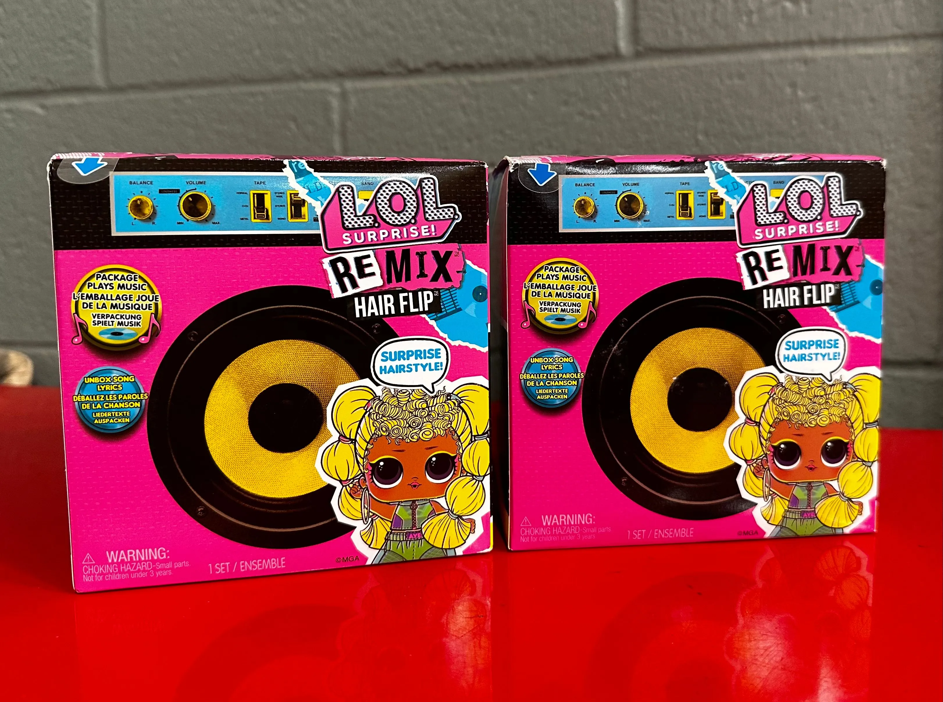 Product image for 2-Boxes-L.O.L. Surprise! Remix Hair Flip Dolls – 15 Surprises Hair Reveal Music