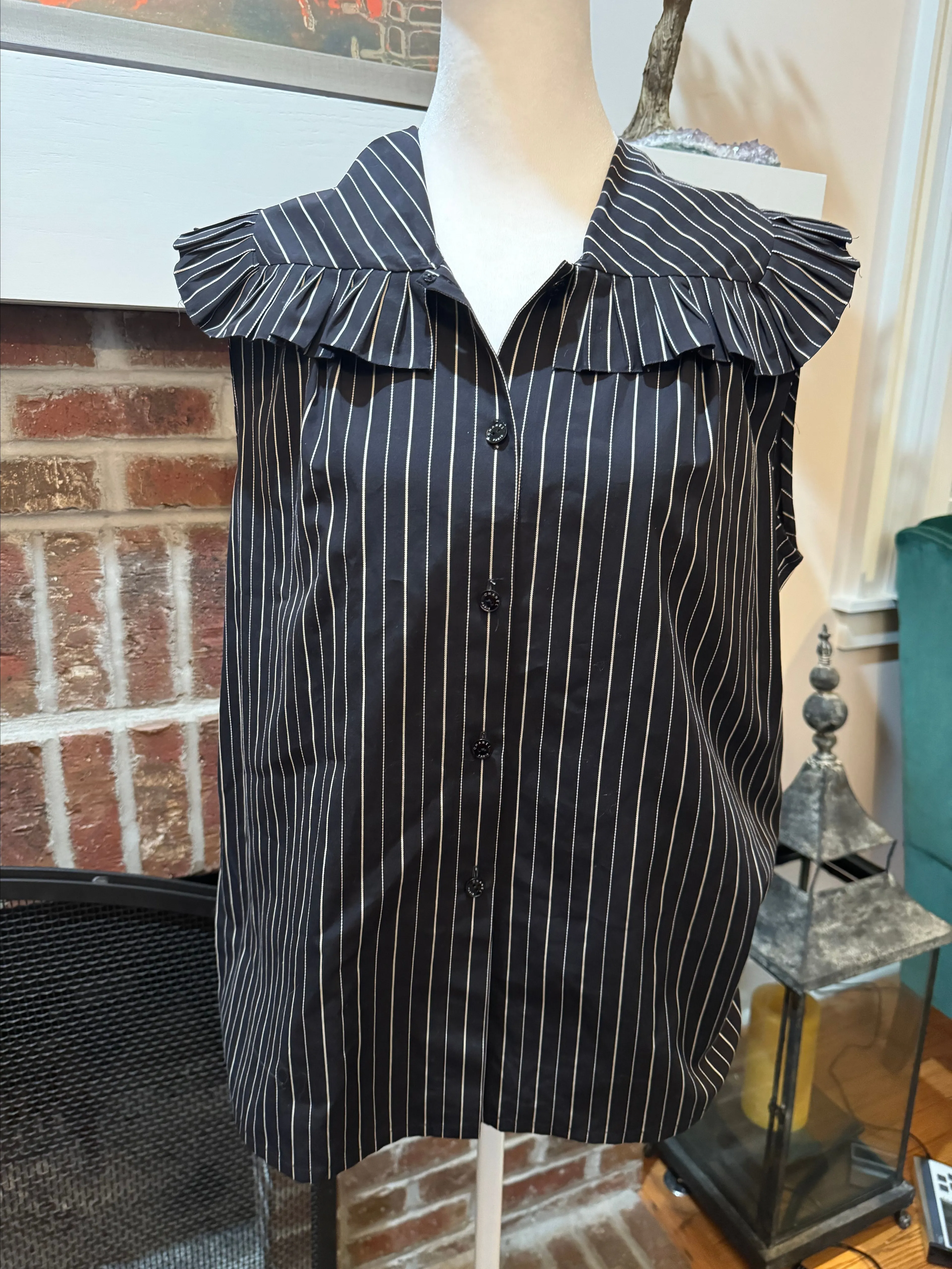 Product image for 405 Chanel Striped Sleeveless Shirt