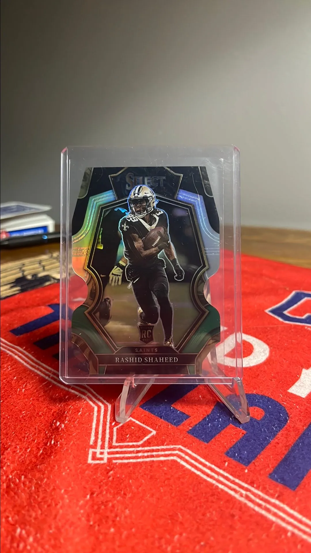 Product image for 2022 Select Rashid Shaheed Green Premier Level Die Cut Rookie
