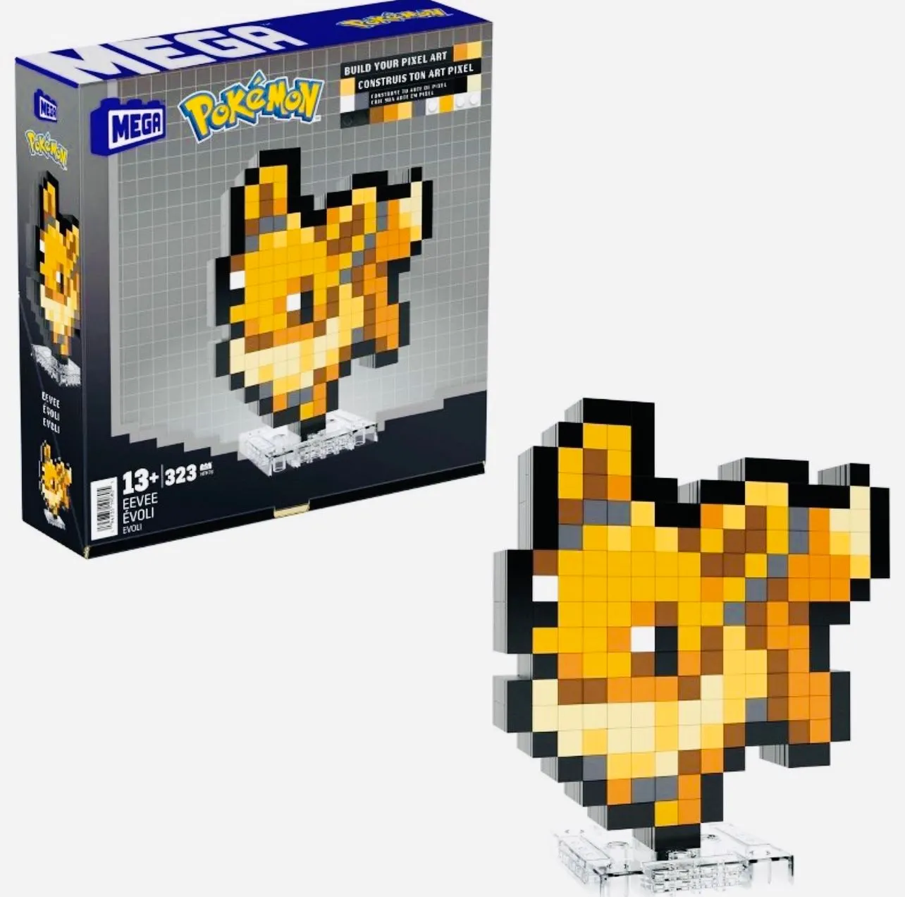 Product image for MEGA BLOKS Building Blocks Pixel art Eevee 367 pcs POKEMON BRAND NEW SEALED