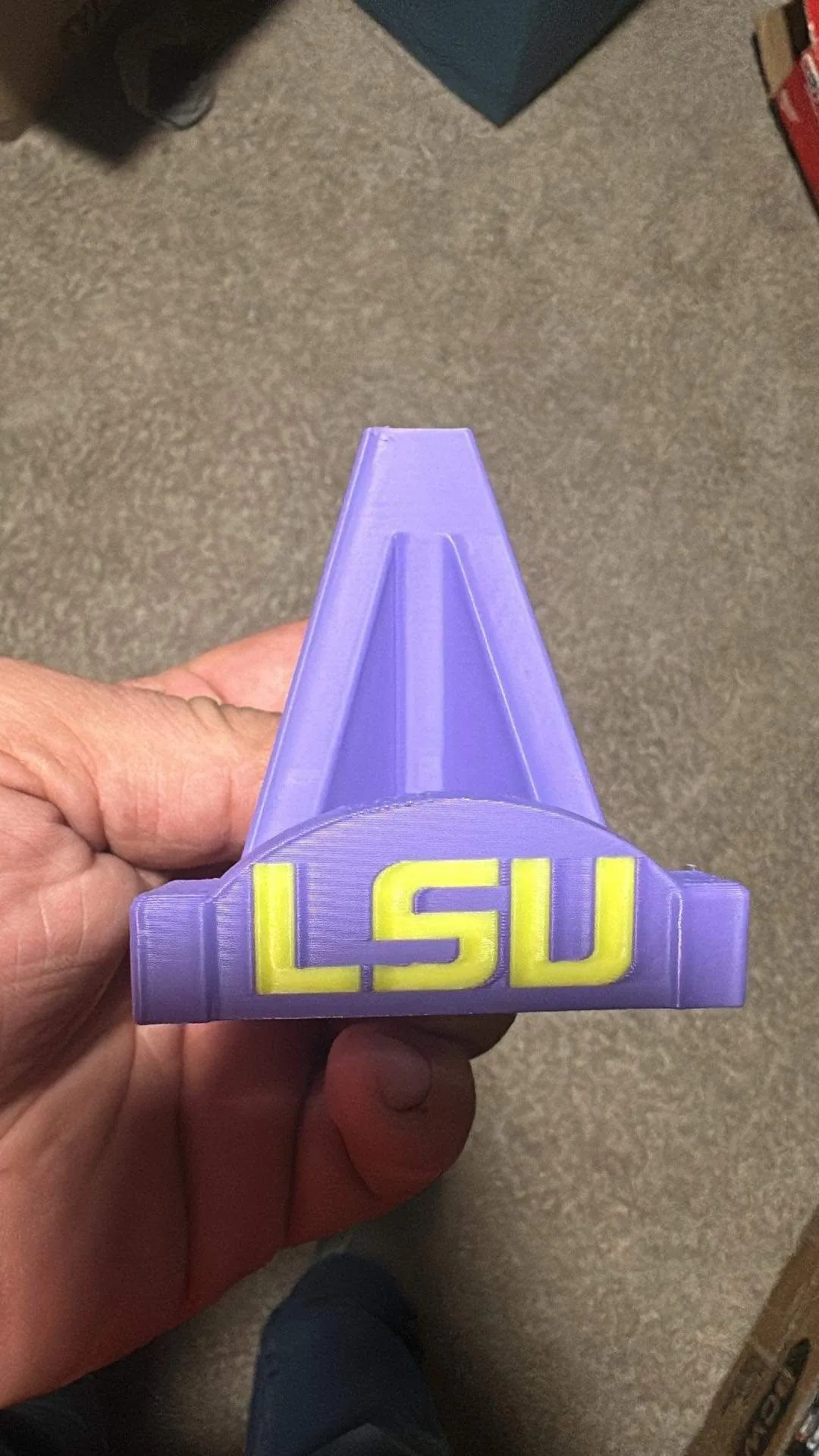 Product image for 3D printed LSU Tigers stand - purple
