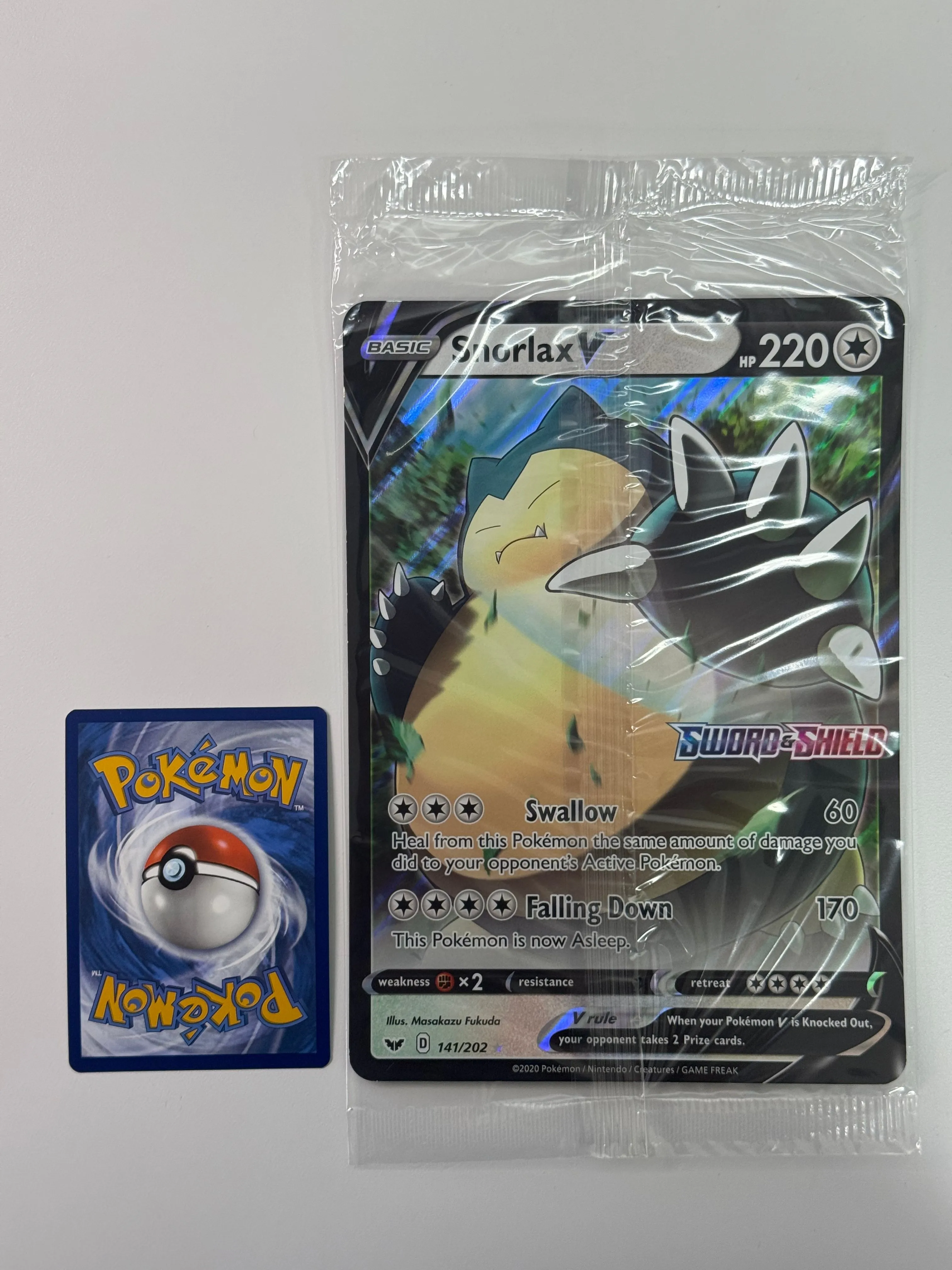 EU Exclusive Snorlax V 142/202 JUMBO Sword & Shield Stamped Promo SEALED   Whatnot: Shop, Sell, Connect