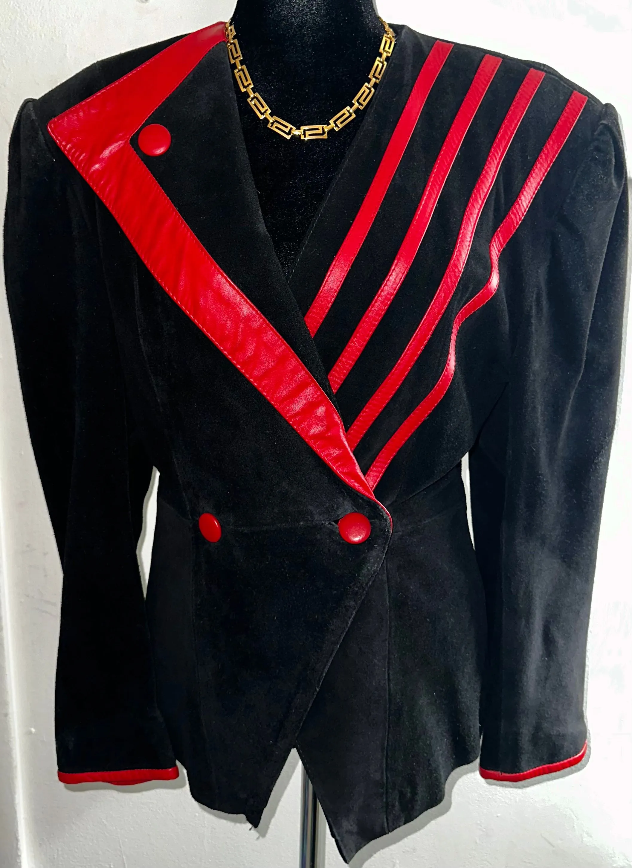 Product image for COMINT vintage suede and leather jacket