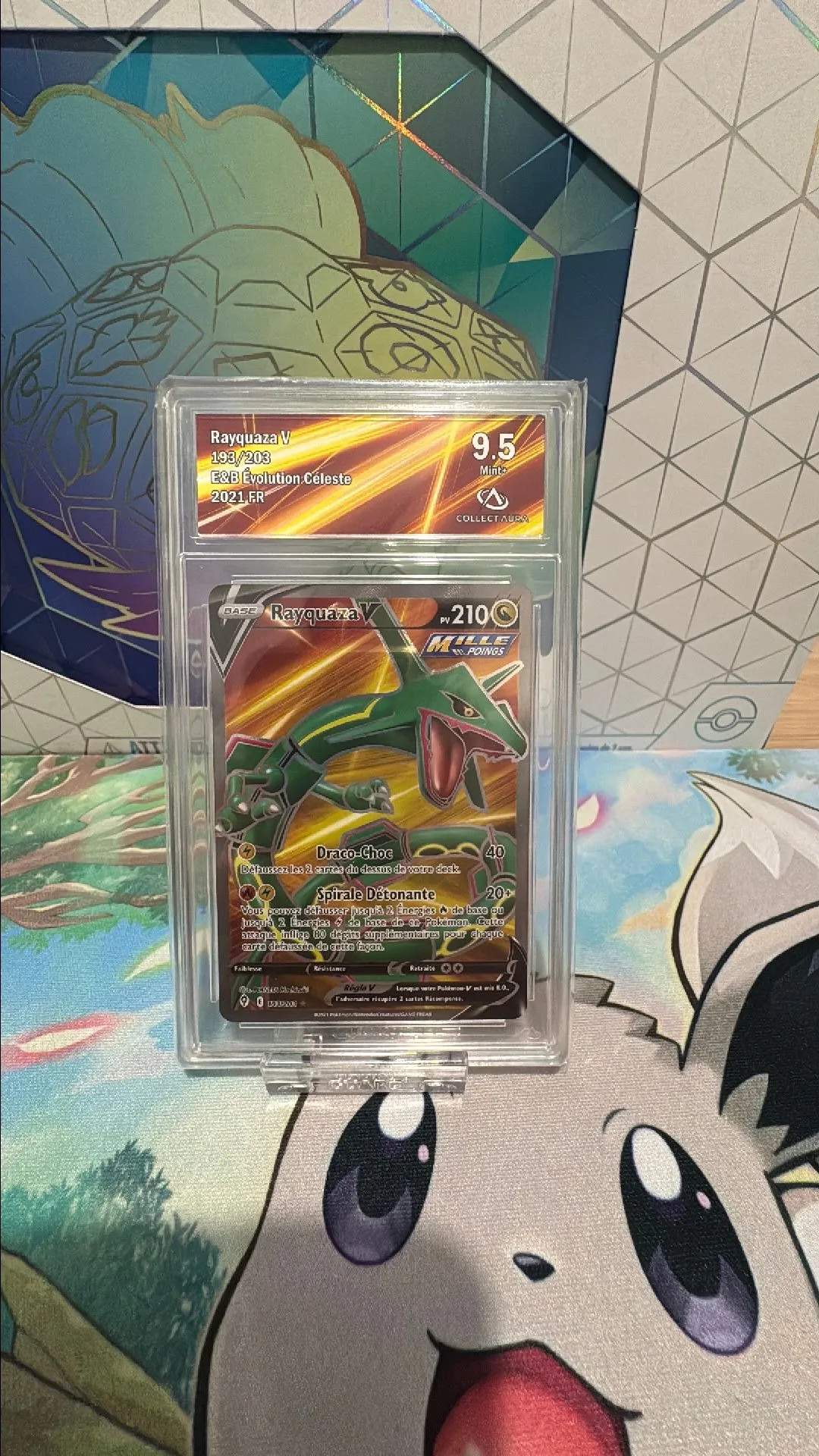 Product image for Rayquaza V Full Art Évolution Céleste Collectaura 9.5 Mint+