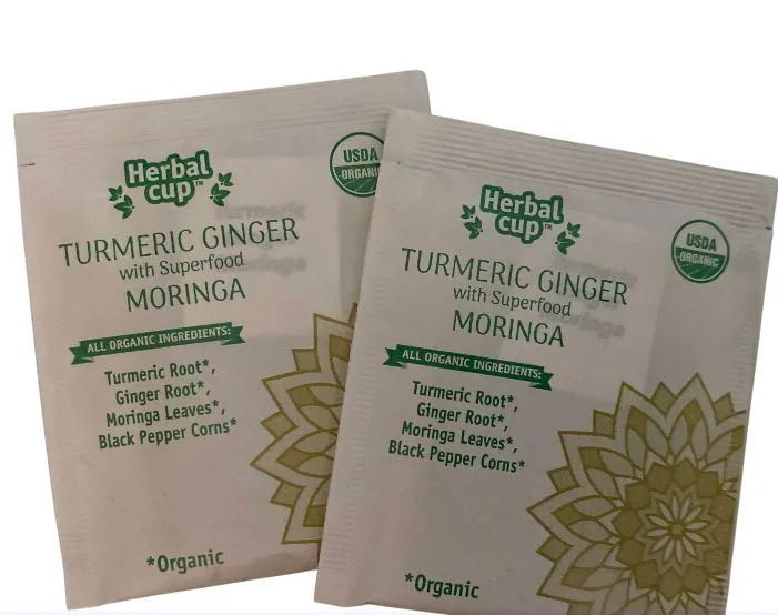 Product image for 00C. Turmeric Ginger Moringa Tea Bags 2 Bags