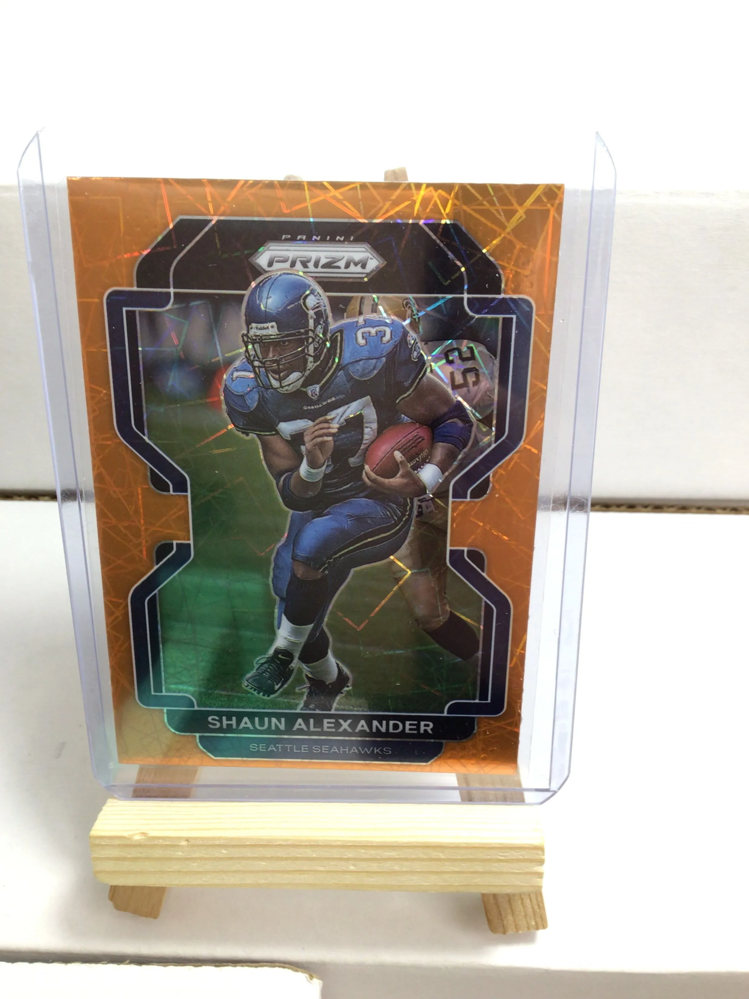 Product image for Shaun Alexander orange lazer prizm Seahawks