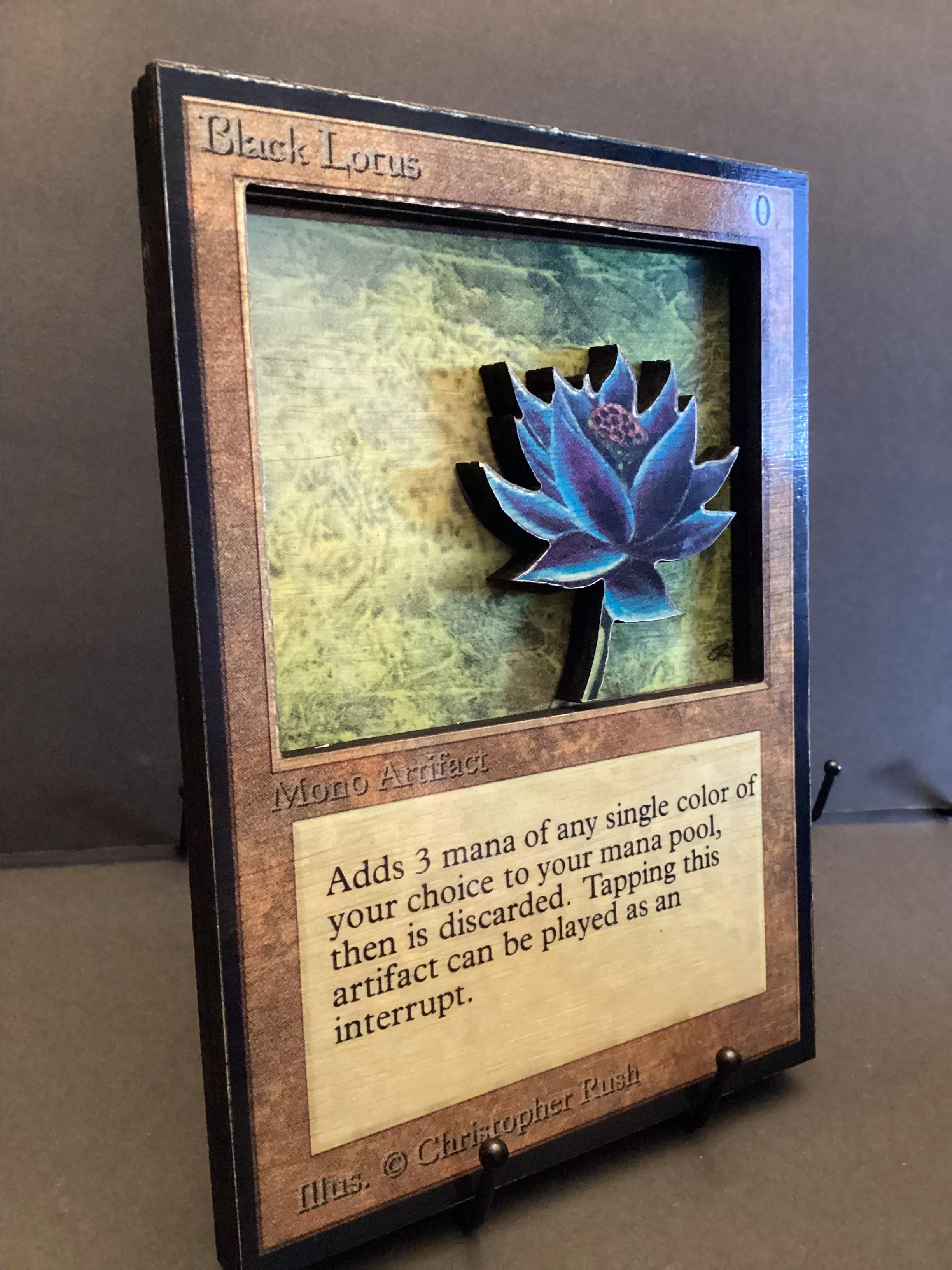 Product image for Black lotus Layered wood art