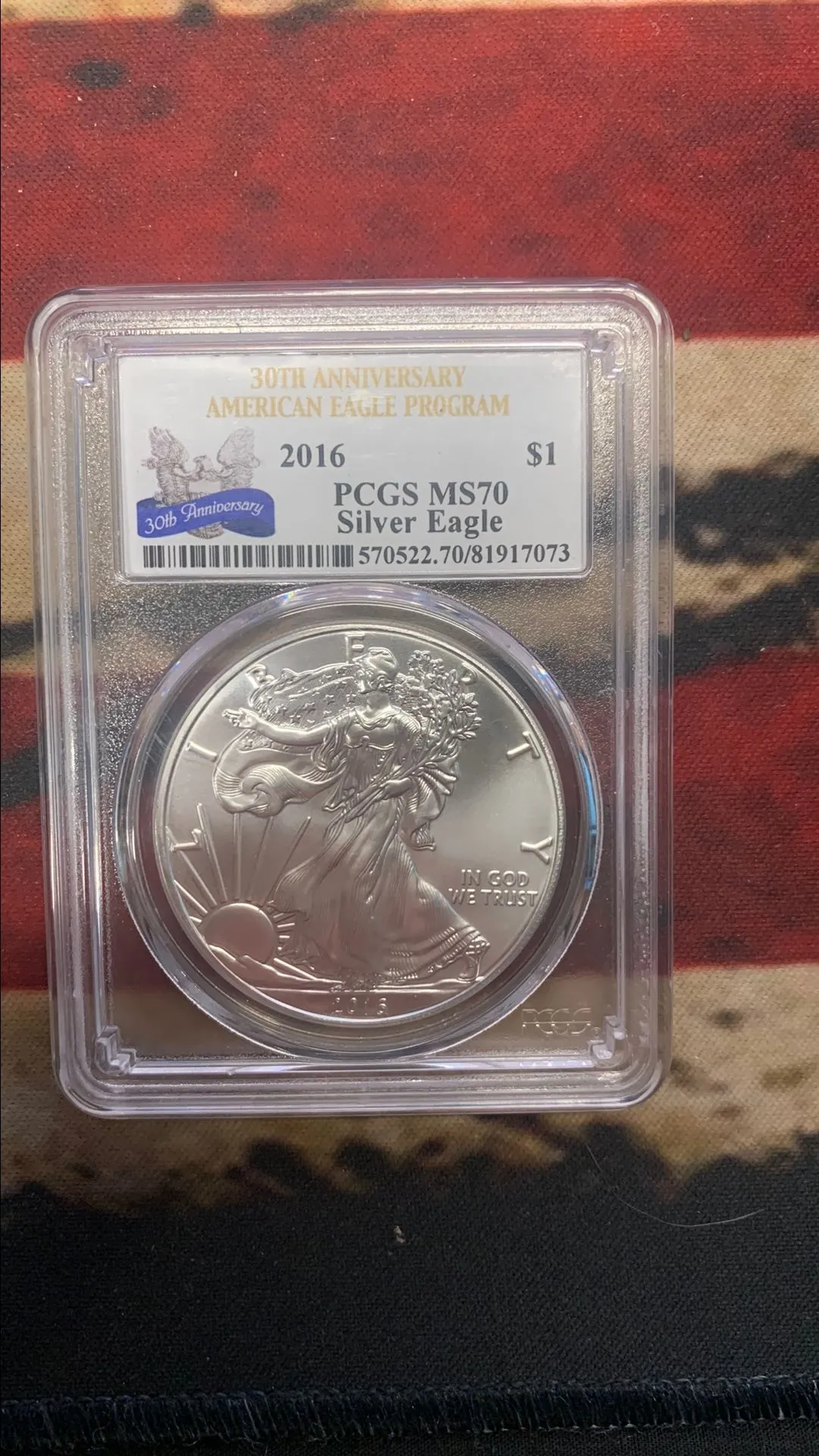 Product image for 2016 30th Anniversary American Silver Eagle Program $1 Silver  Silver Eagle MS 70 PCGS