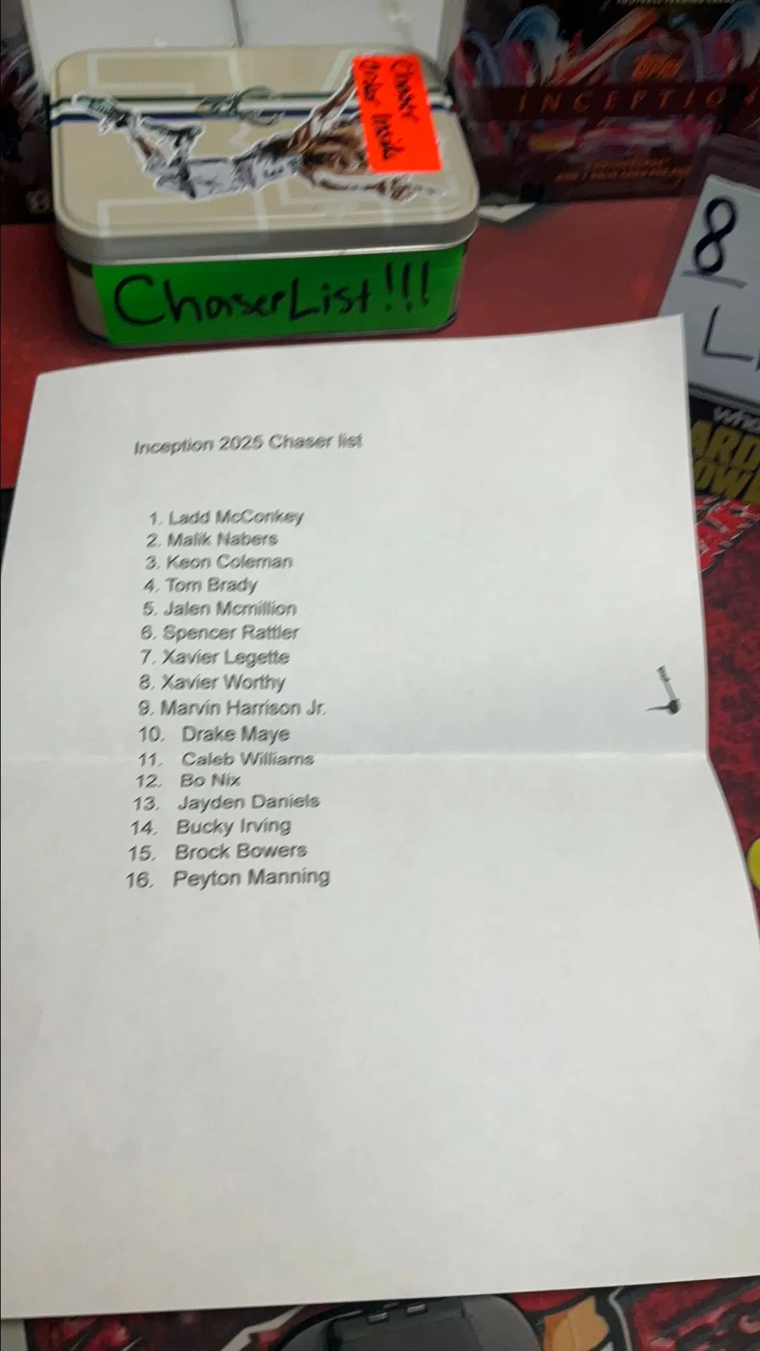 Product image for Chaser list