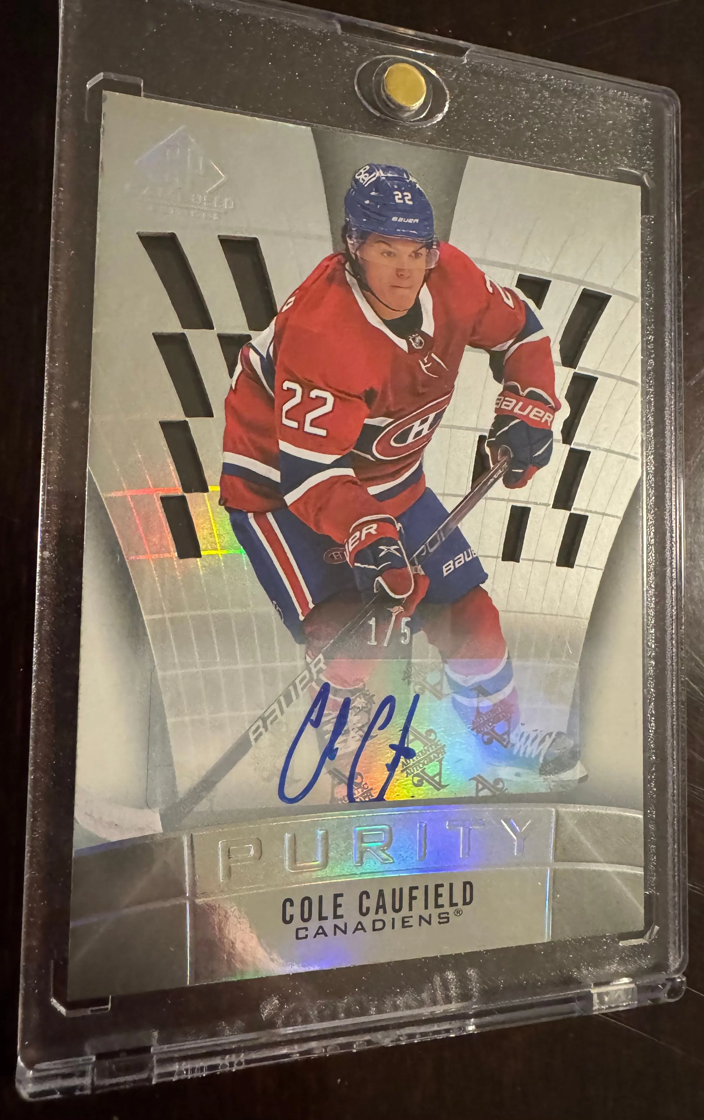 Product image for Cole Caufield SPGU Purity auto /5 - first in print! Offers on