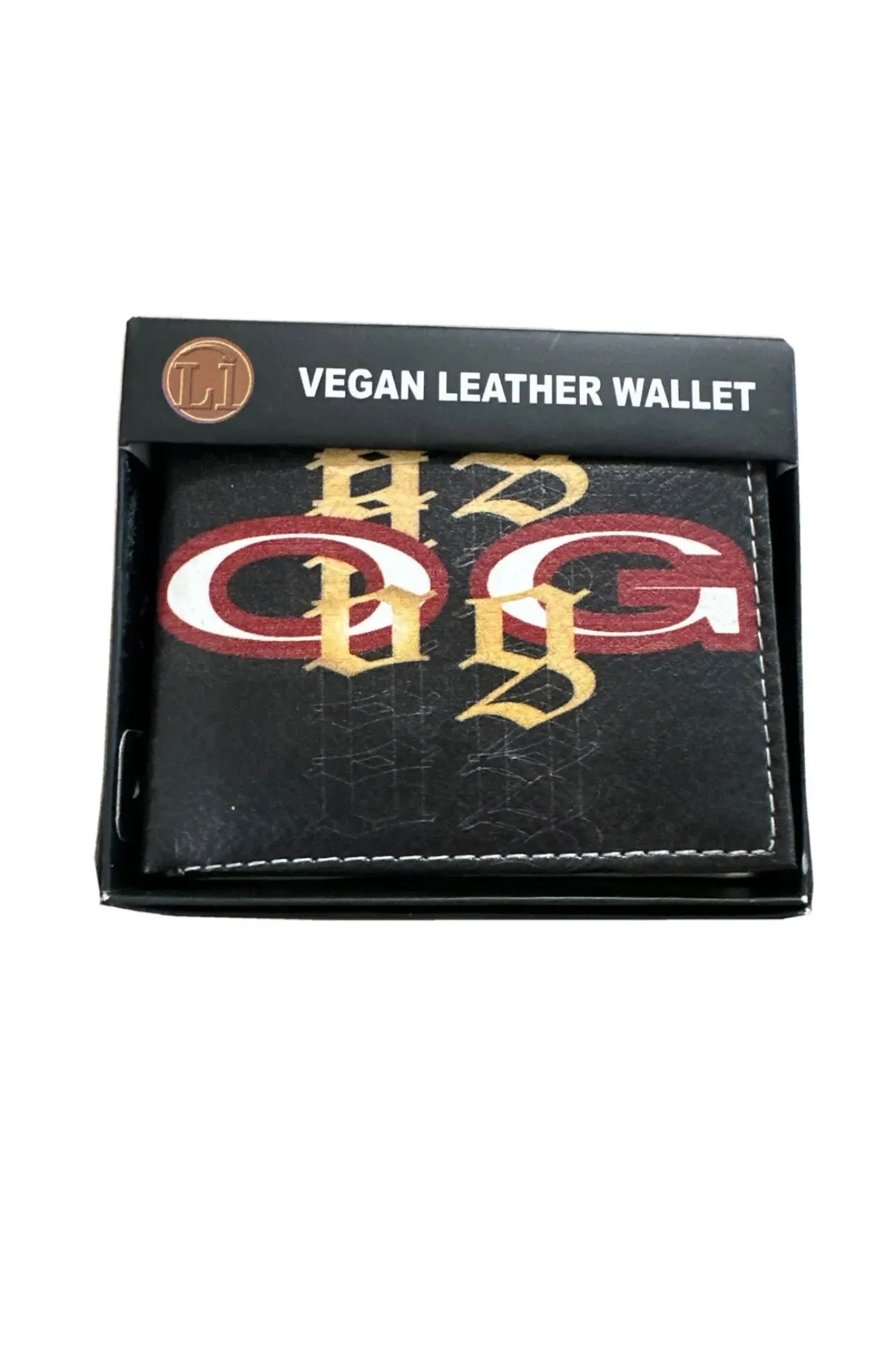 Product image for 100 dollar Bill Print Bi-Fold Vegan Leather Men's Giftbox New