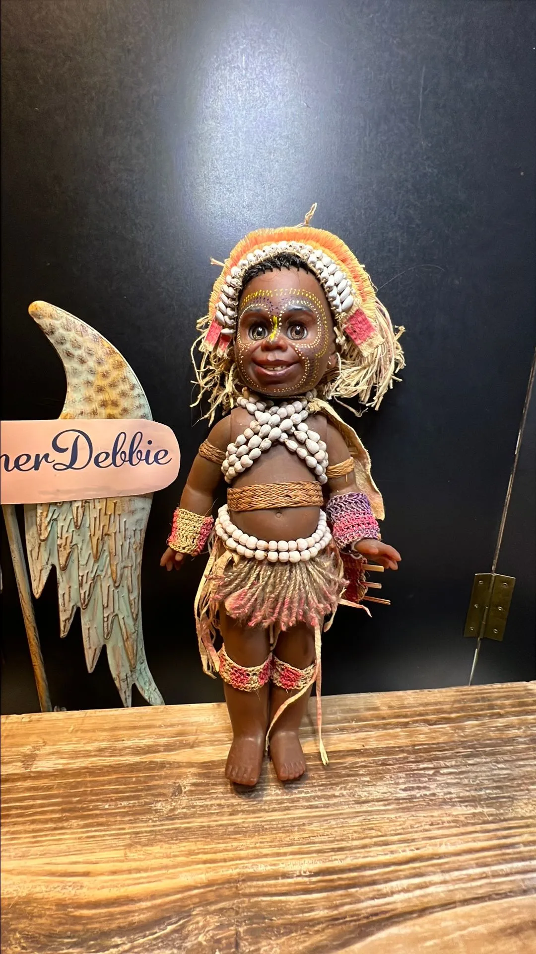 Product image for Doll 6. Australia, Papua New Guinea indigenous doll
