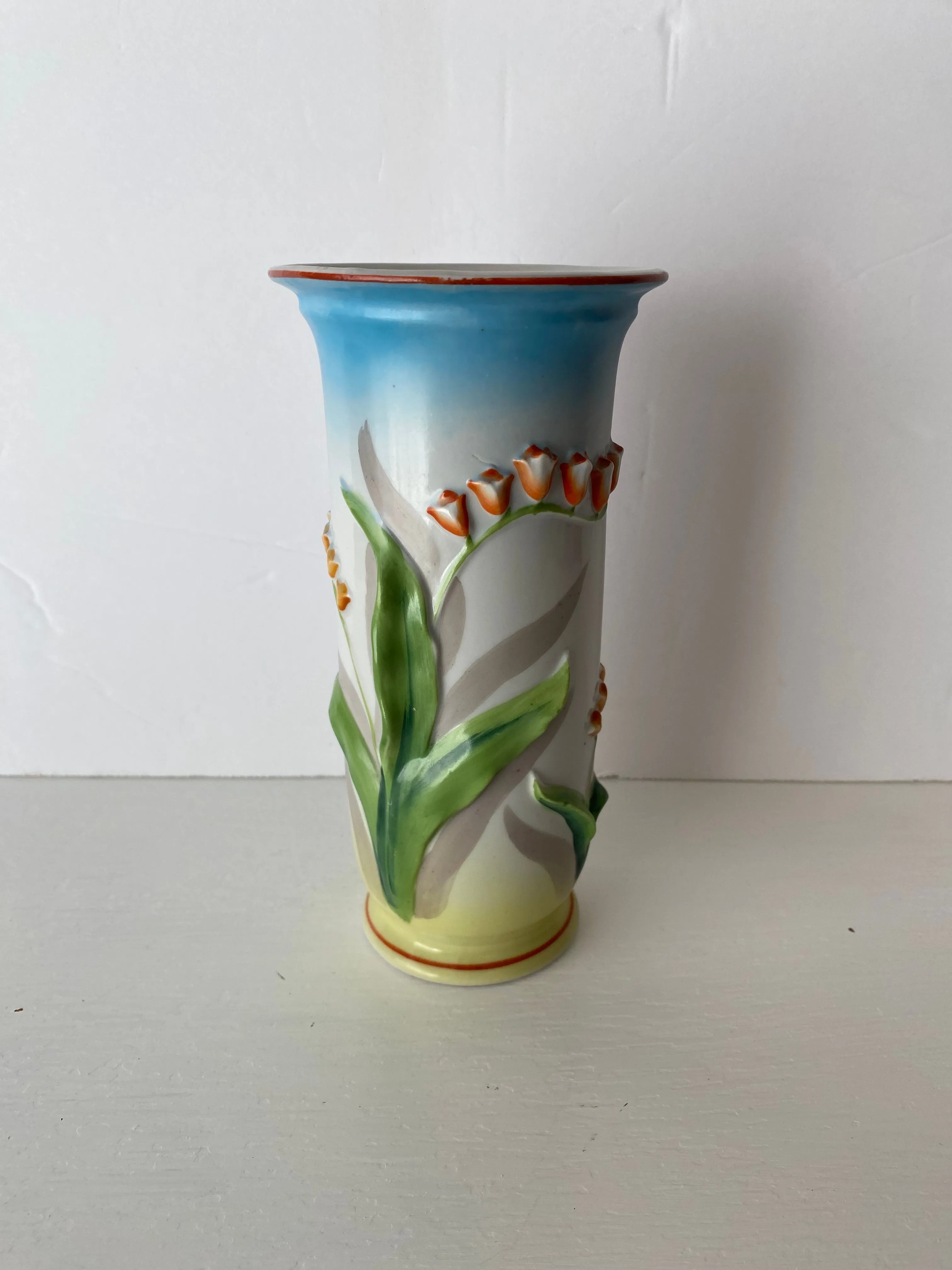 Product image for Hand painted pretty floral vase TRICO NAGOYA Japan