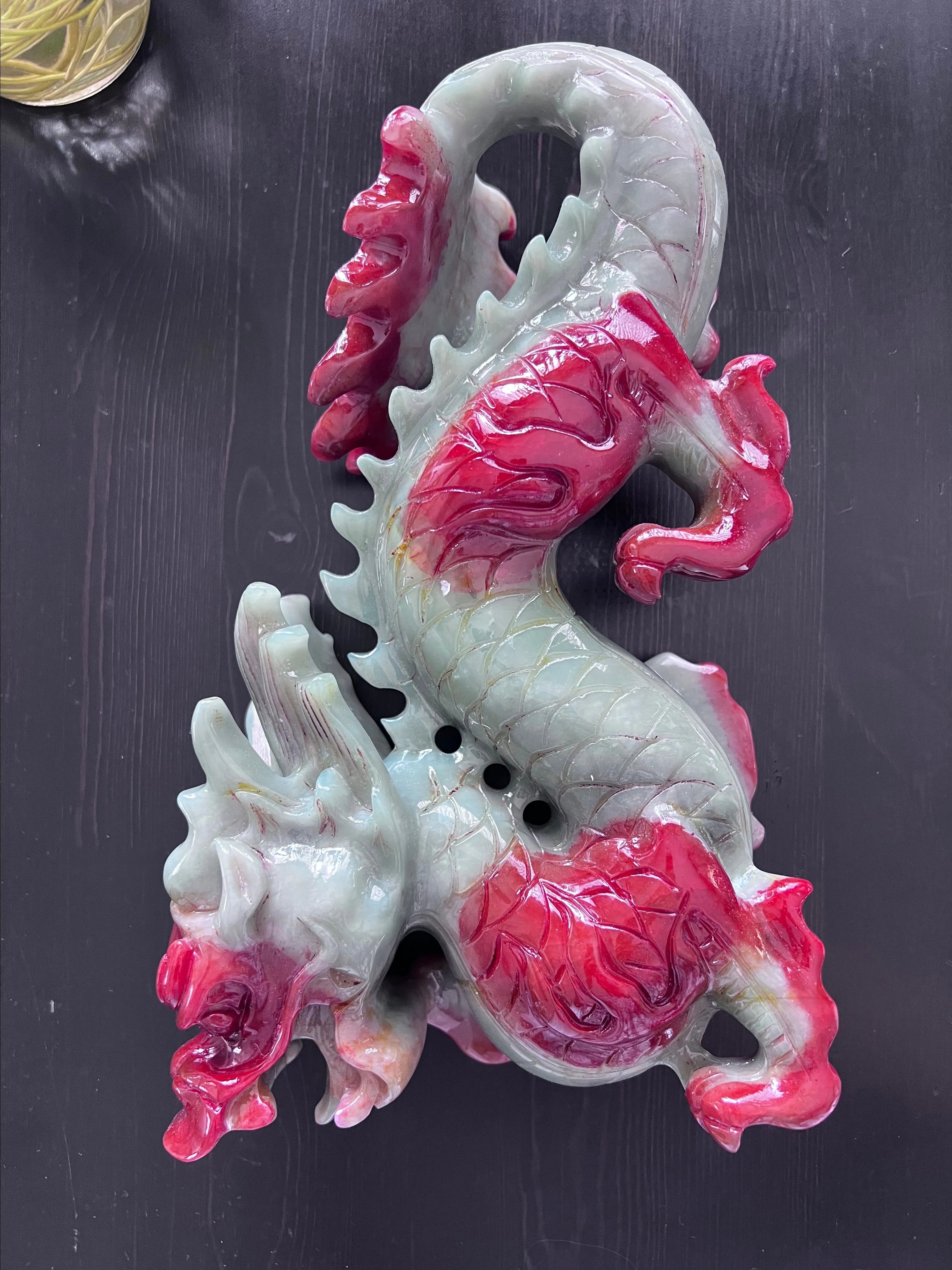 Product image for Green jade Dragon statement piece