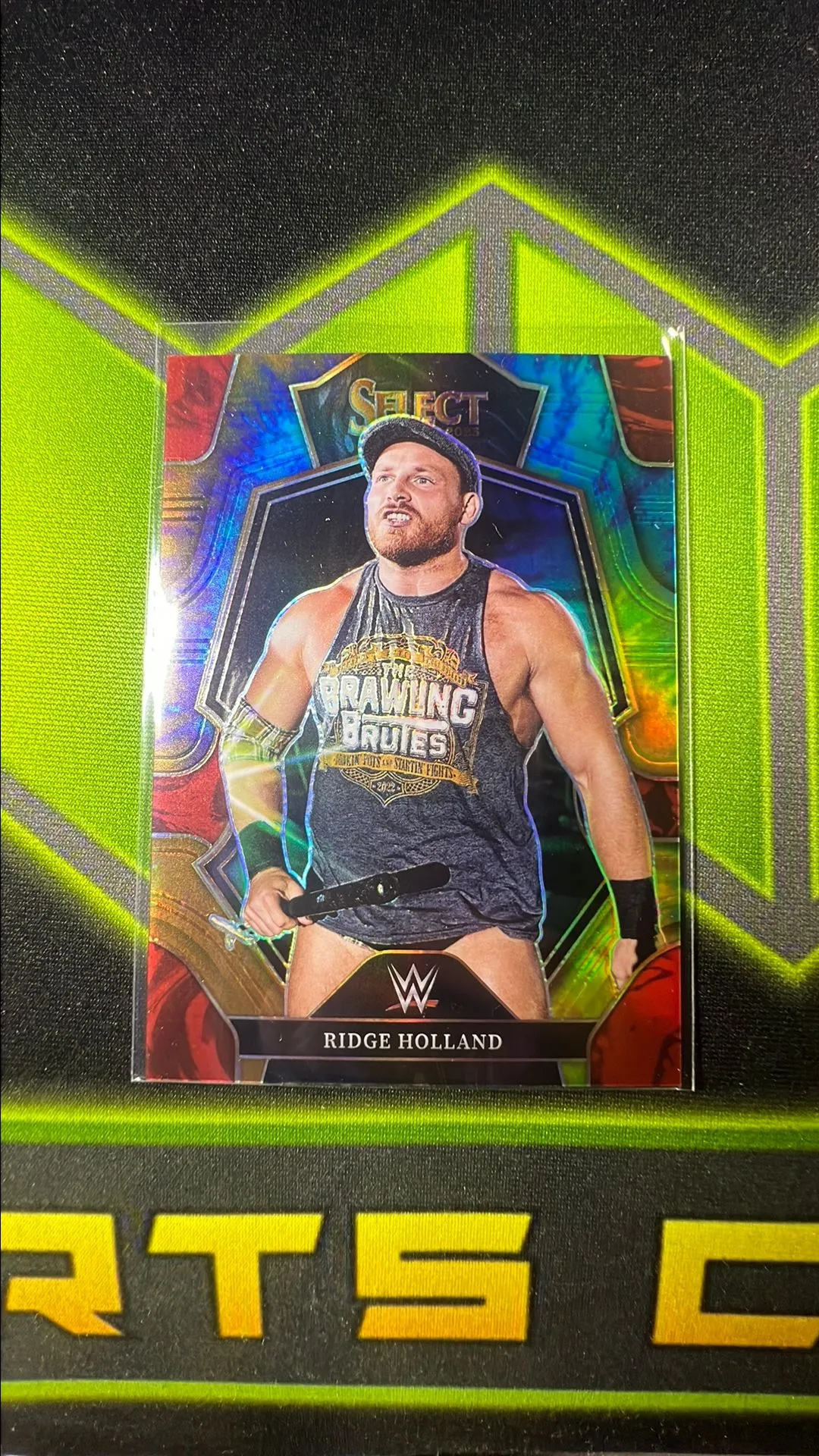 Product image for 2023 Ridge Holland WWE Panini Select Prizm Tie Dye /25 Refractor