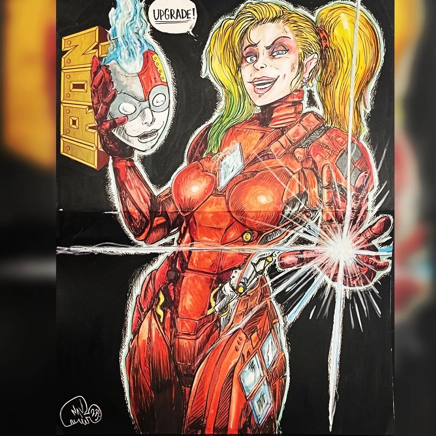 Product image for 6 7/8 x 10 1/2 FULL COLOR COMIC SIZED ILLUSTRATION! backing board sized Awesome way to collect comic