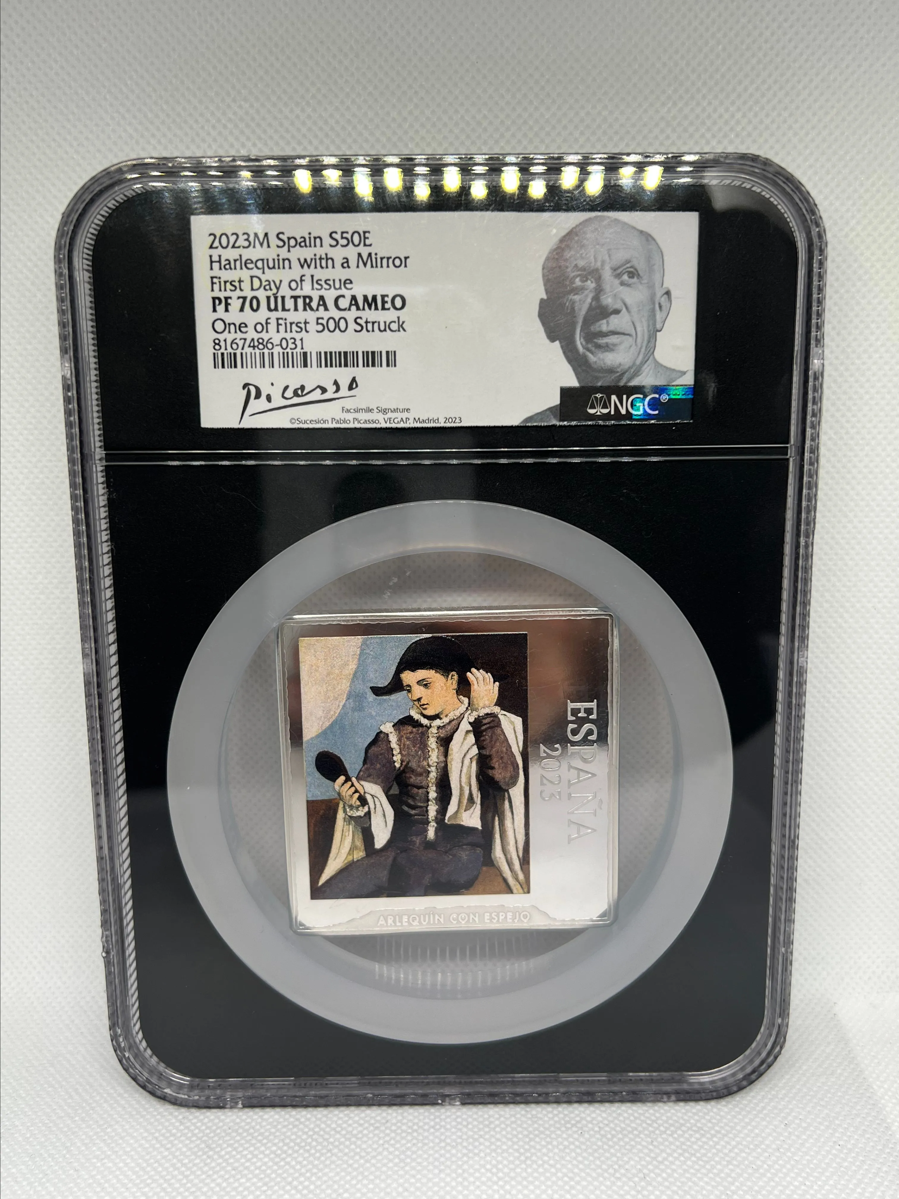 Product image for 2023 Spain Harlequin with Mirror PF70 Ultra Cameo