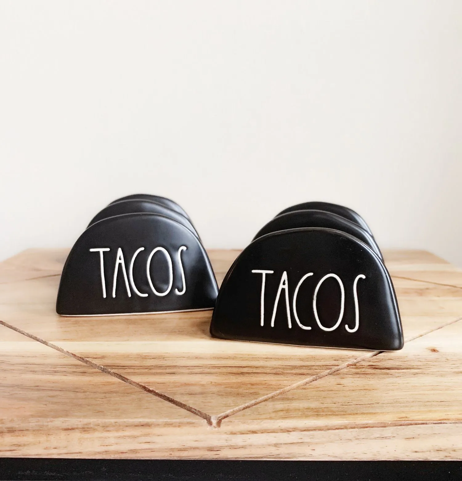 Product image for Rae Dunn  “ Tacos” holder in black x3