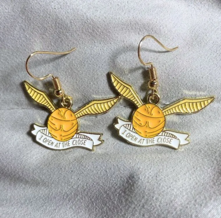 Product image for Earrings Golden Snitch I Open At The Close Harry Potter Dumbledore Hogwarts