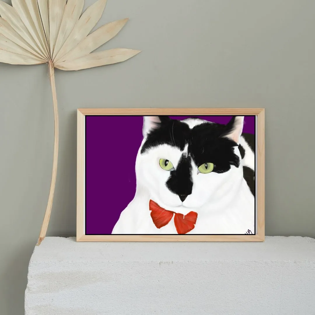 Product image for Pet portrait - white and black cat