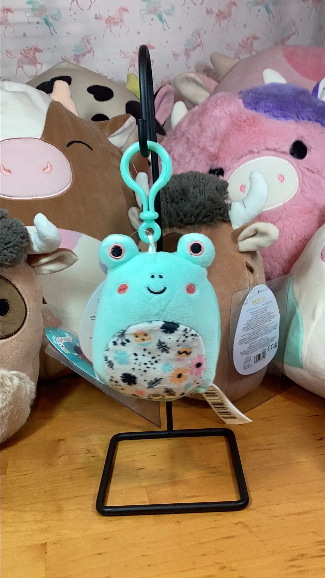 Product image for Fritz the Easter Frog Squishmallow Clip 3.5”