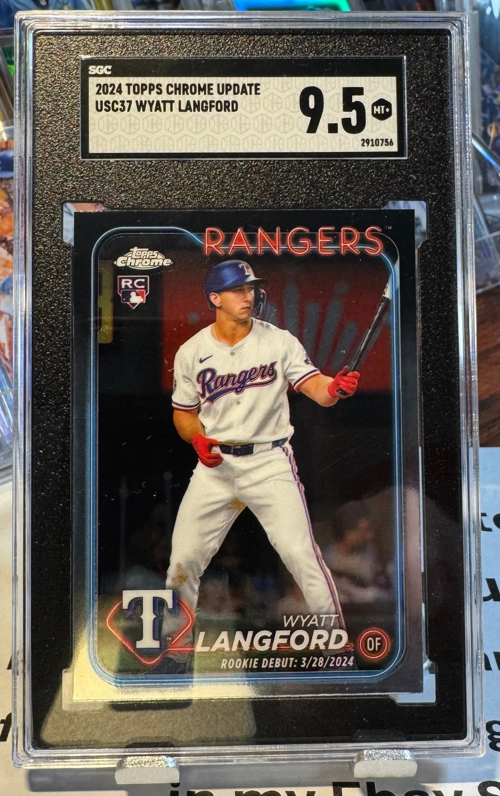 Product image for 2024 Topps Chrome Update Wyatt Langford SGC  9.5
