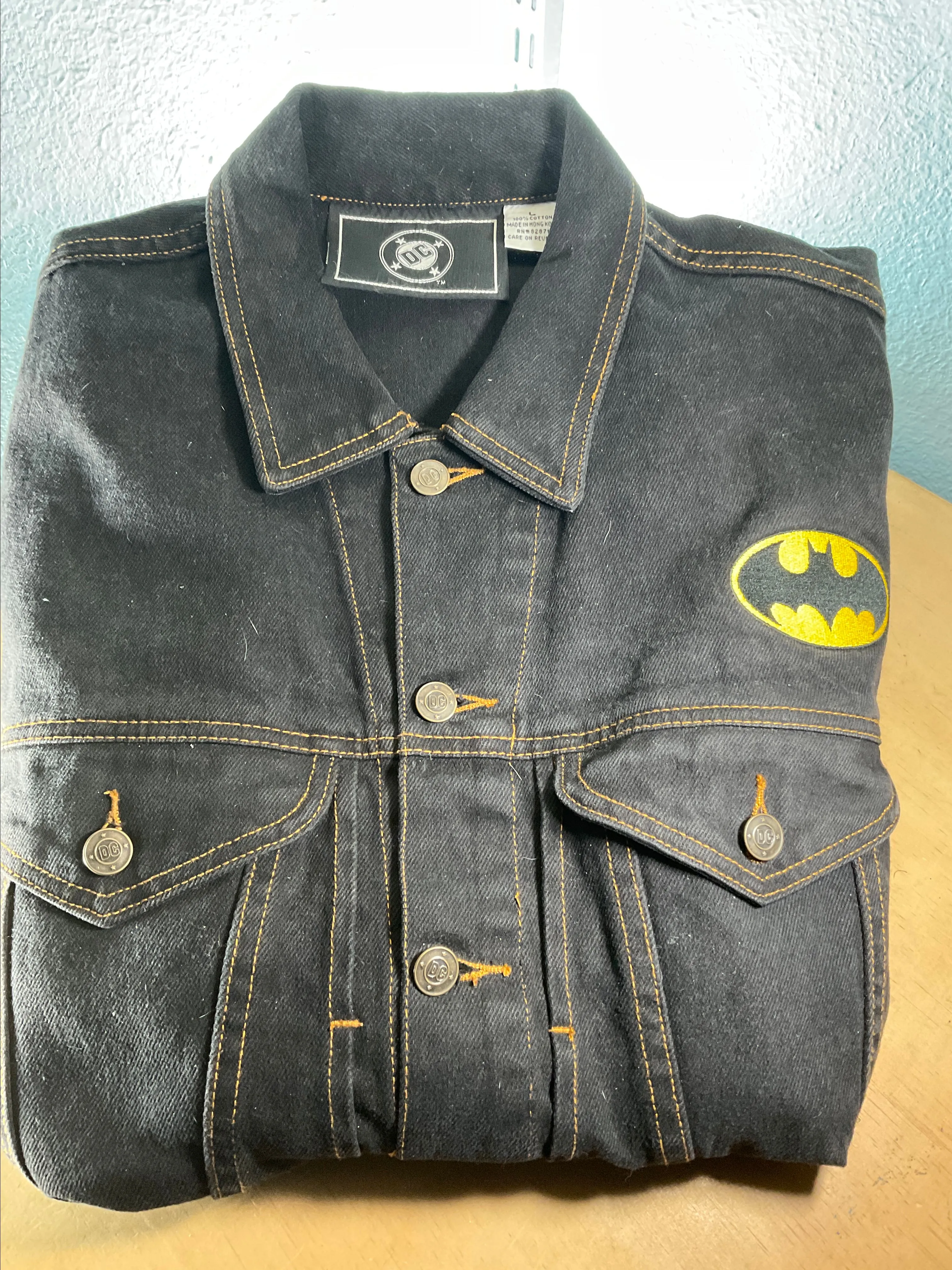 Product image for Batman & Robin Black Denim Jacket with Embroidery (1986)
