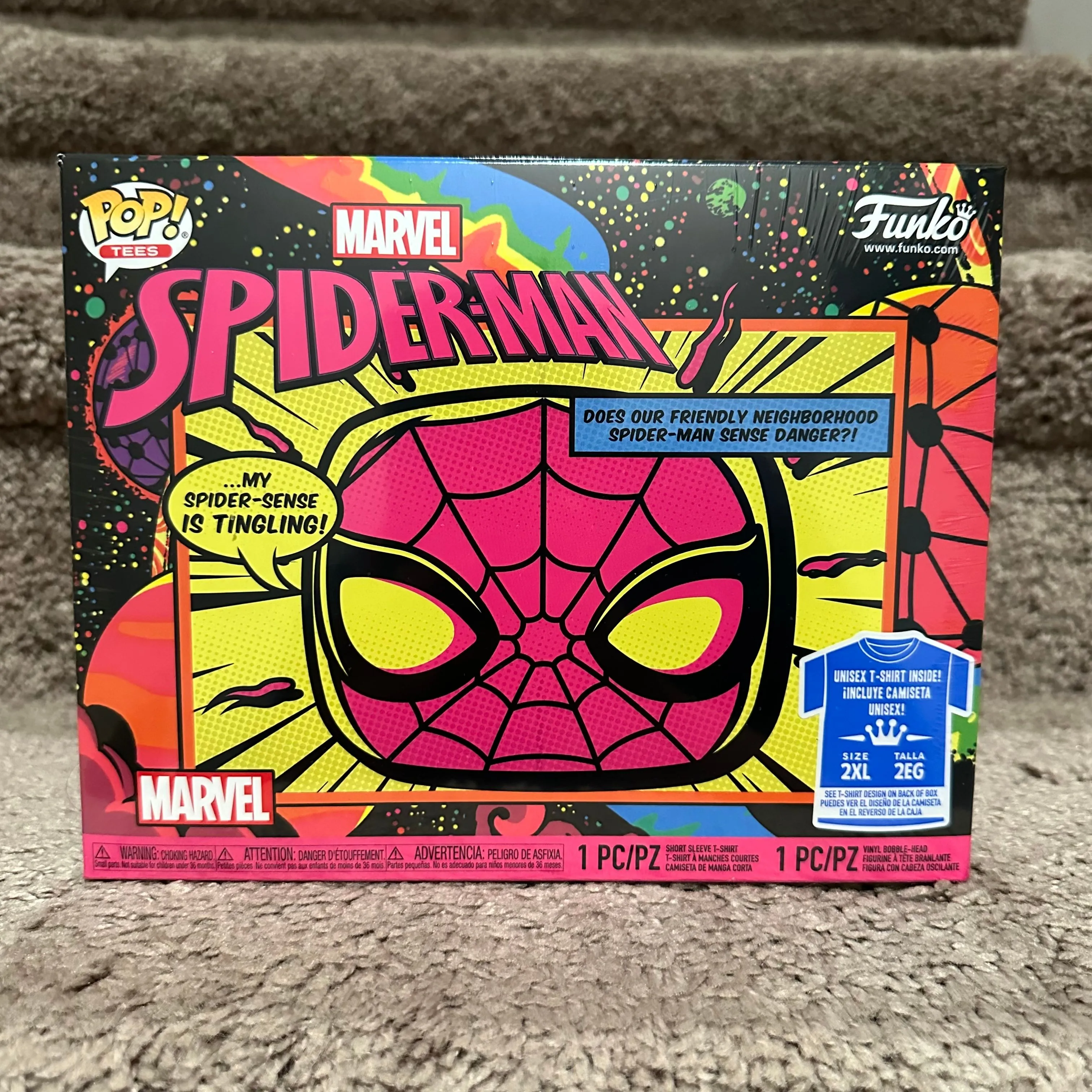 Product image for Spider-Man #652 (Blacklight) (Pop & Tee) - Size 2XL