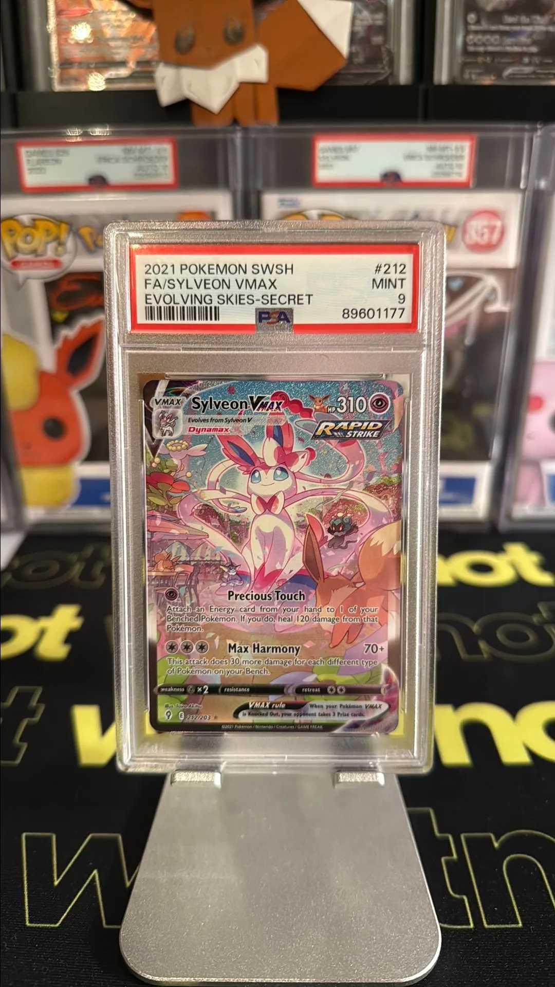 Product image for 2021 Pokemon Sword & Shield Evolving Skies Fa/Sylveon Vmax Evolving Skies-Secret PSA MINT 9