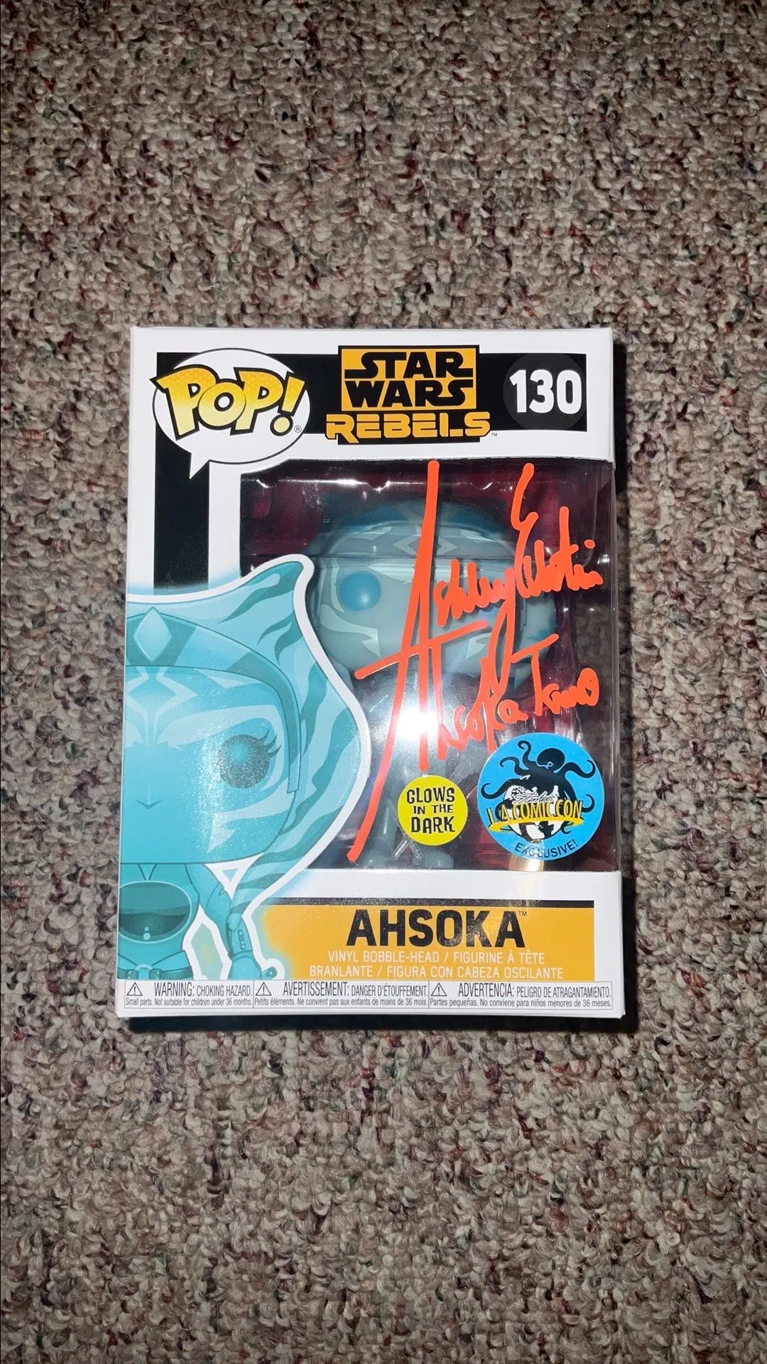Product image for Ahsoka (Holographic) [Rebels] [LACC Excl.] - #130 - Autographed by Ashley Eckstein, JSA Certified