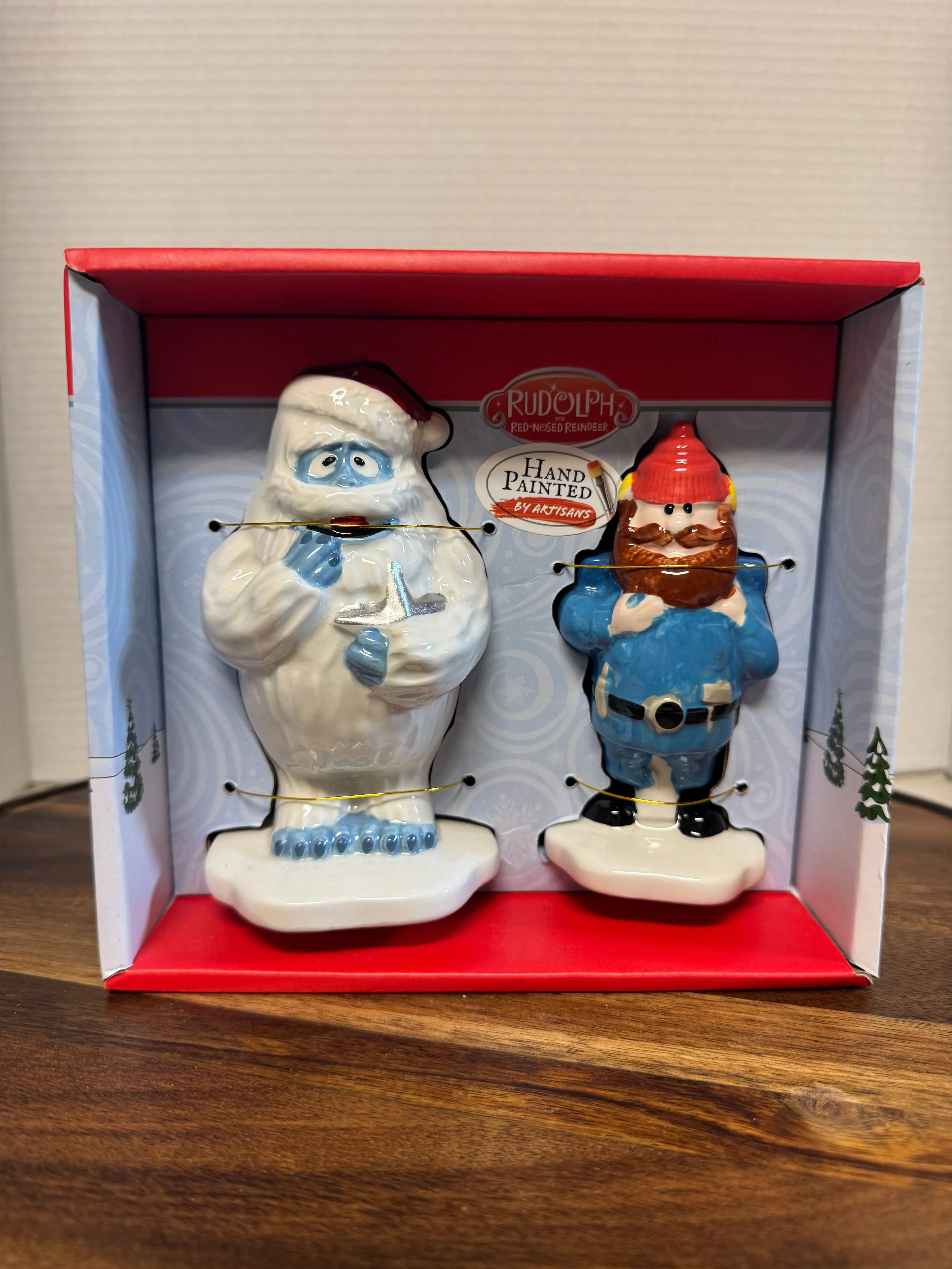 Product image for Rudolph the rednosed reindeer bumble and Yukon Cornelius salt and pepper shakers