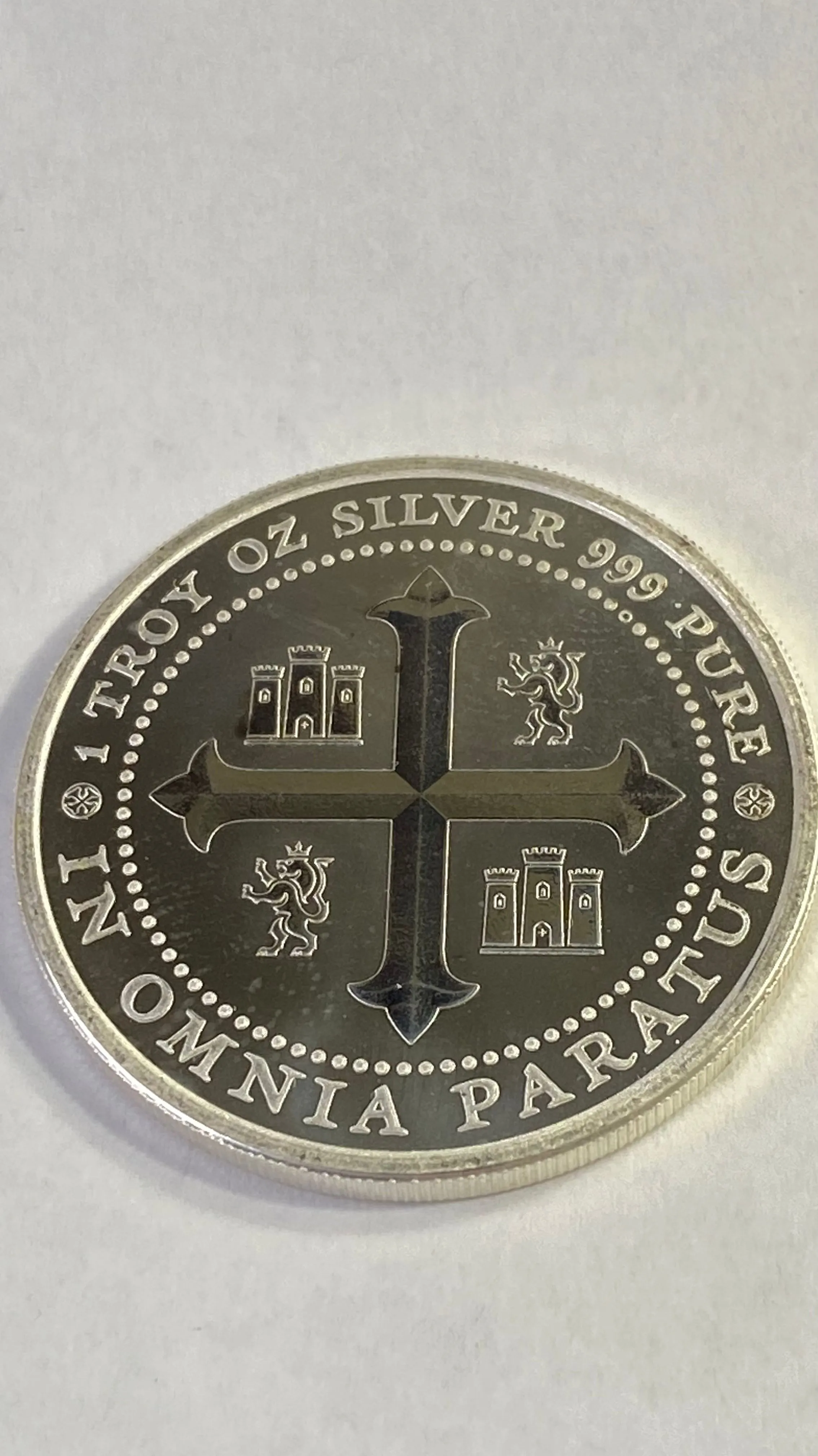 Product image for Scottsdale Mint "In Omnia Paratus" 1 Troy Ounce 0.999 Silver Round