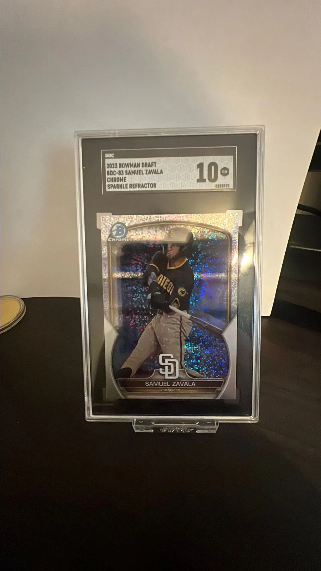 Product image for 2023 Bowman Draft Samuel Zavala Chrome Sprinkle Refractor