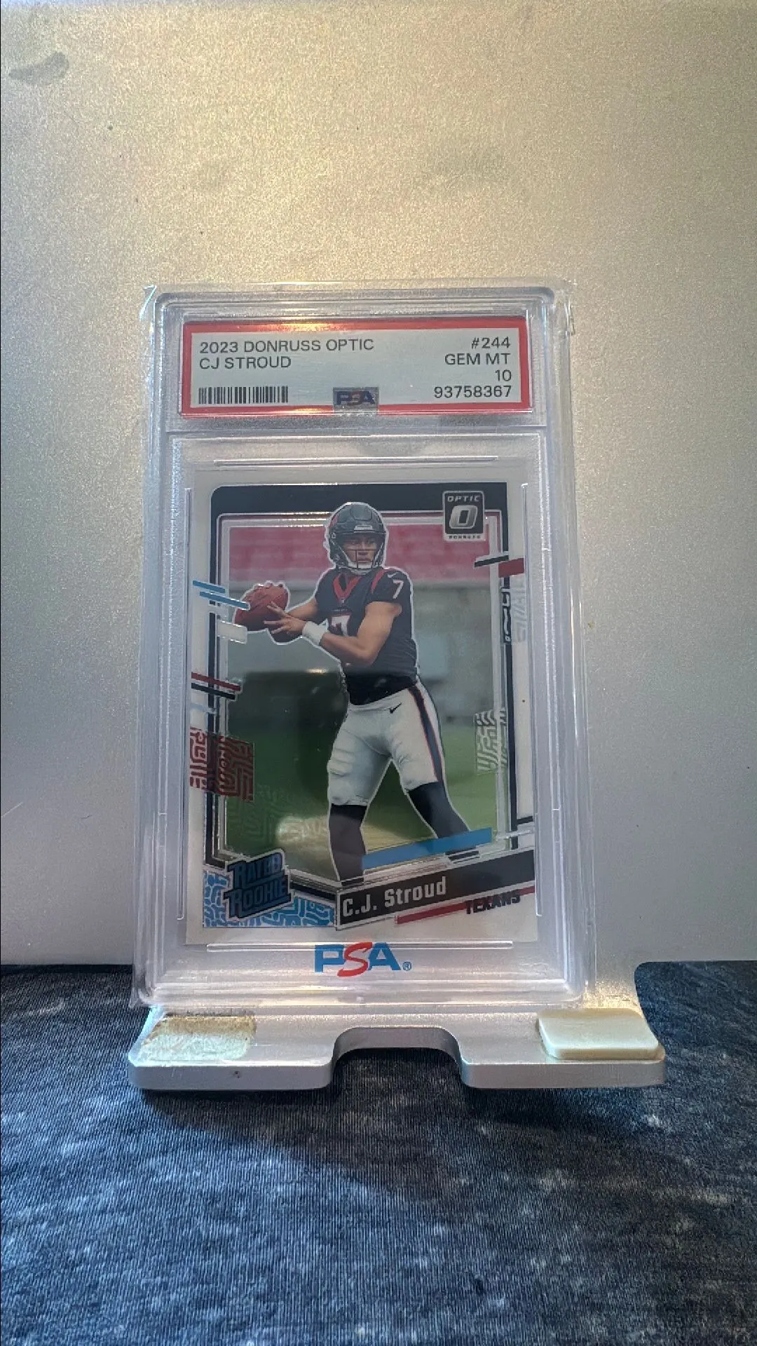 Product image for 2023 Panini Donruss Optic Cj Stroud 244  PSA GEM MT 10