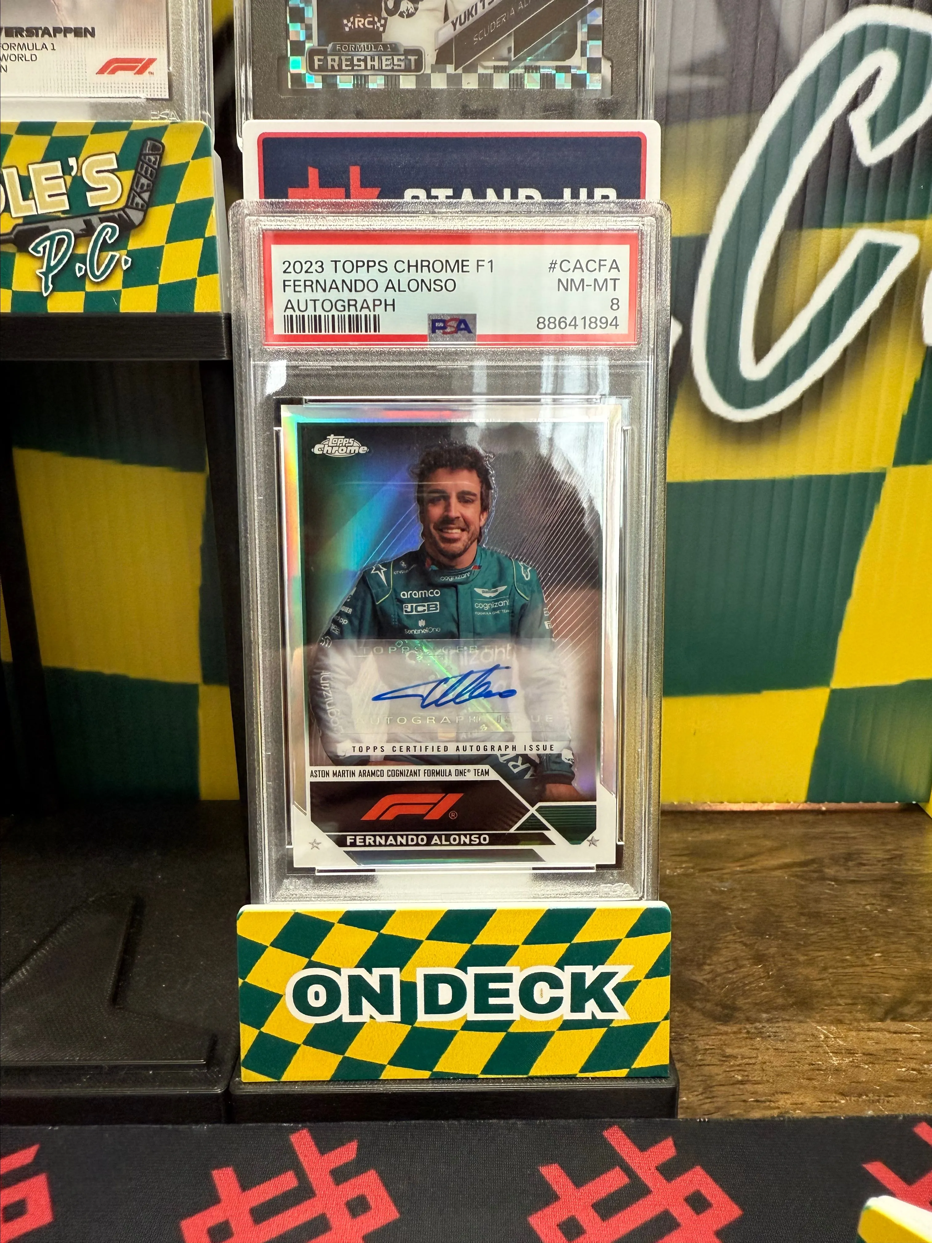 Product image for 2923 Topps Chrome Fernando Alonso PSA 8 Autograph