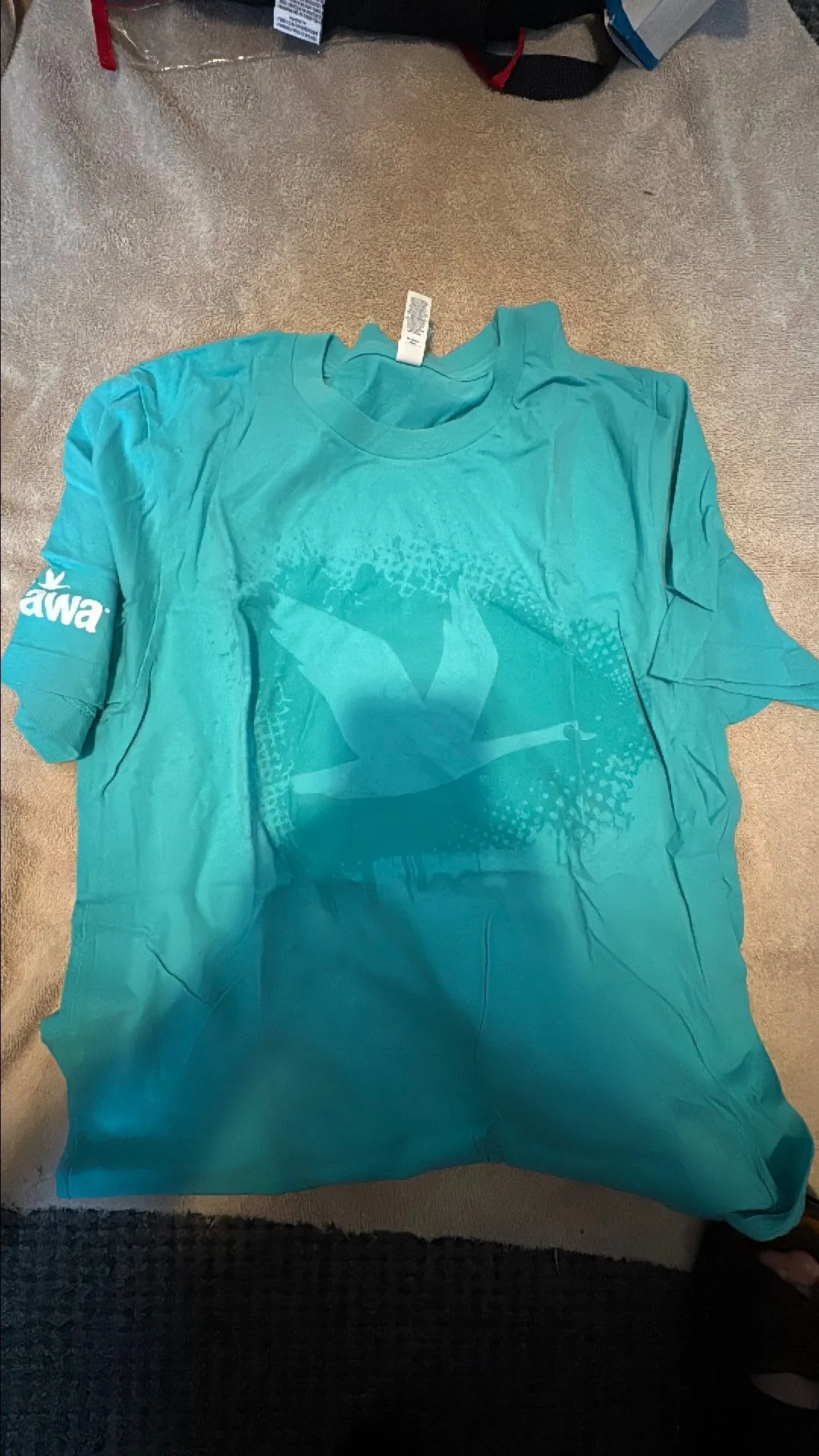 Product image for 033 Teal Wawa tee size Large