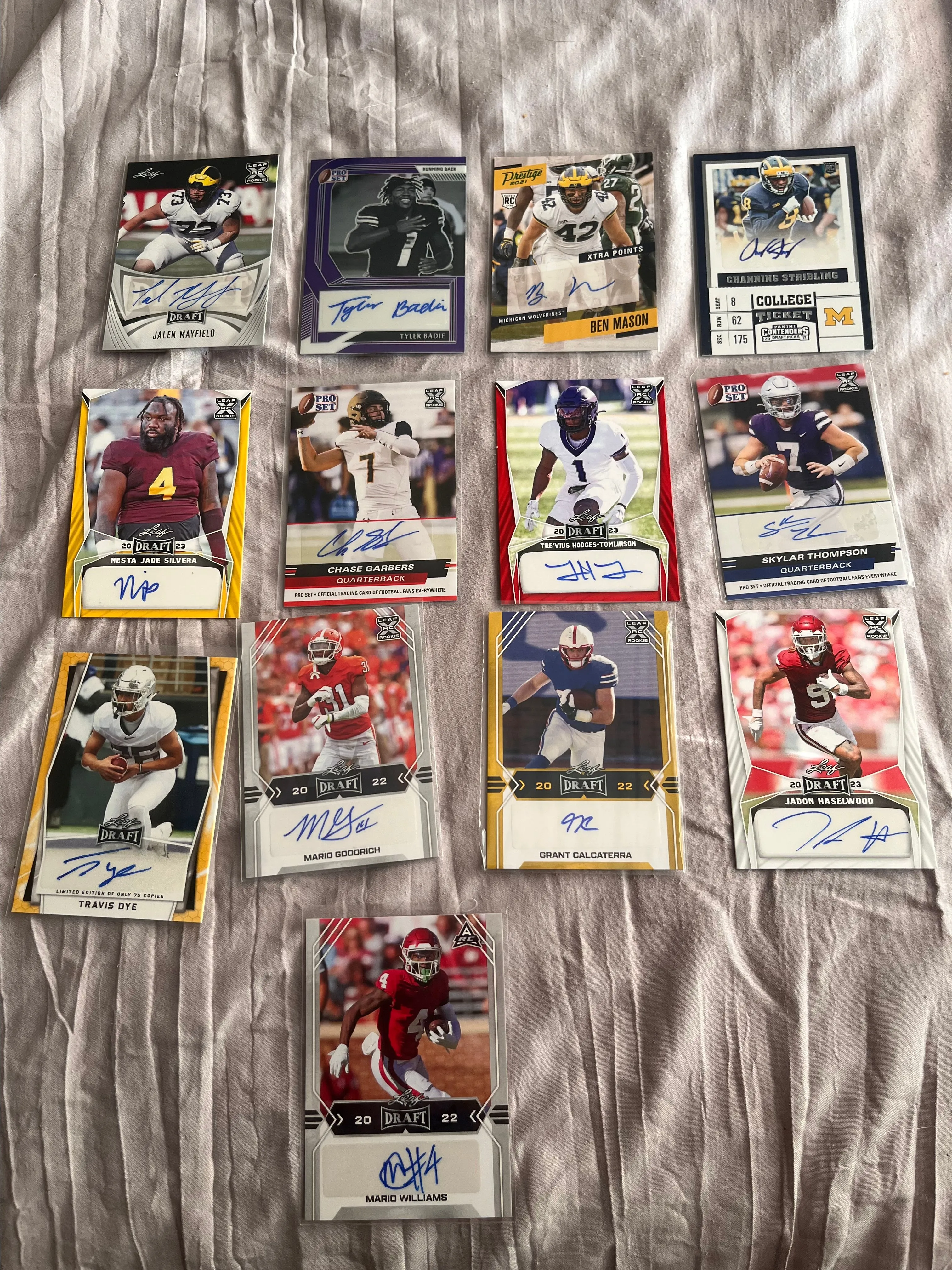 Product image for NCAA Football Auto 13 Card Lot