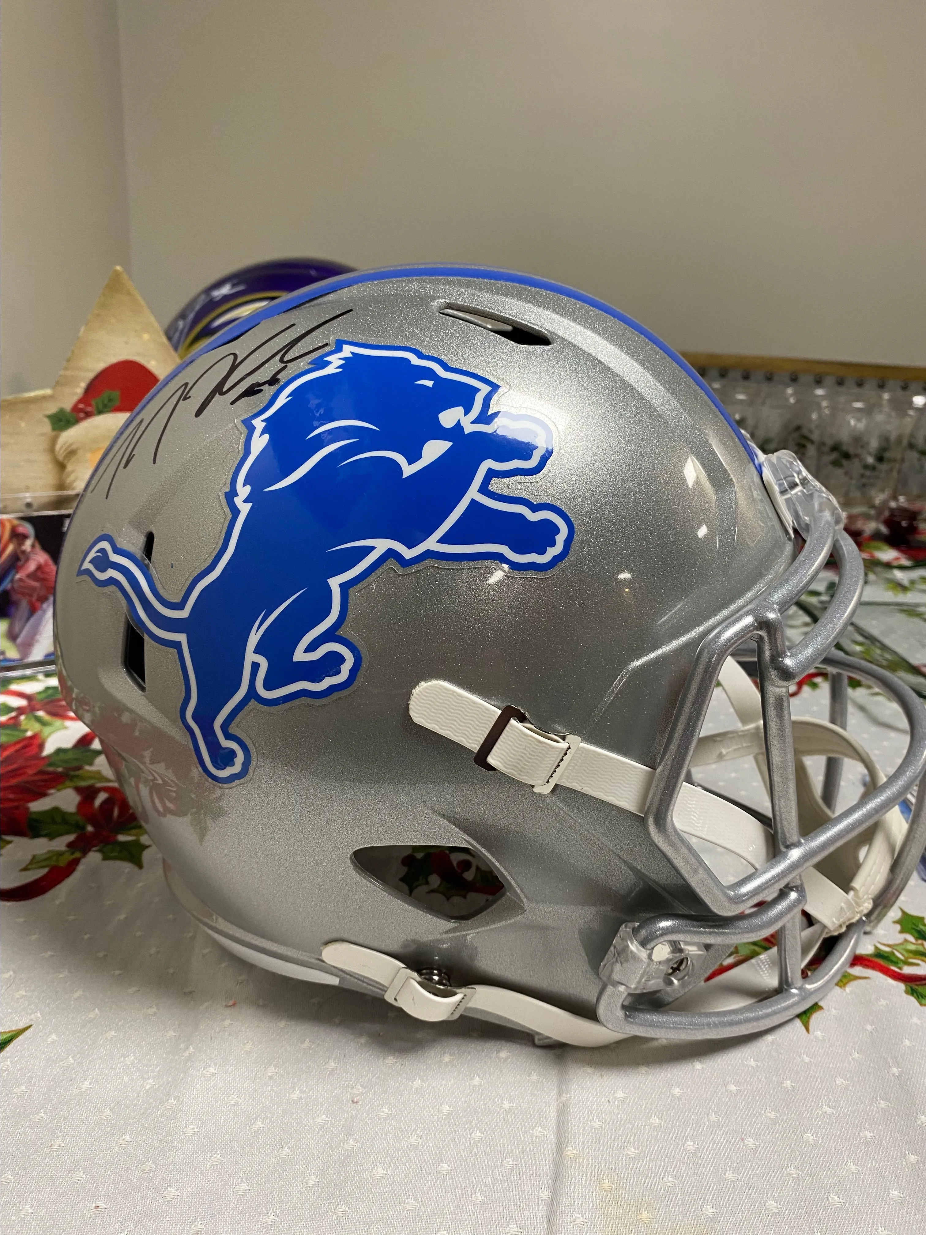 Product image for TJ Hockenson Autographed Helmet