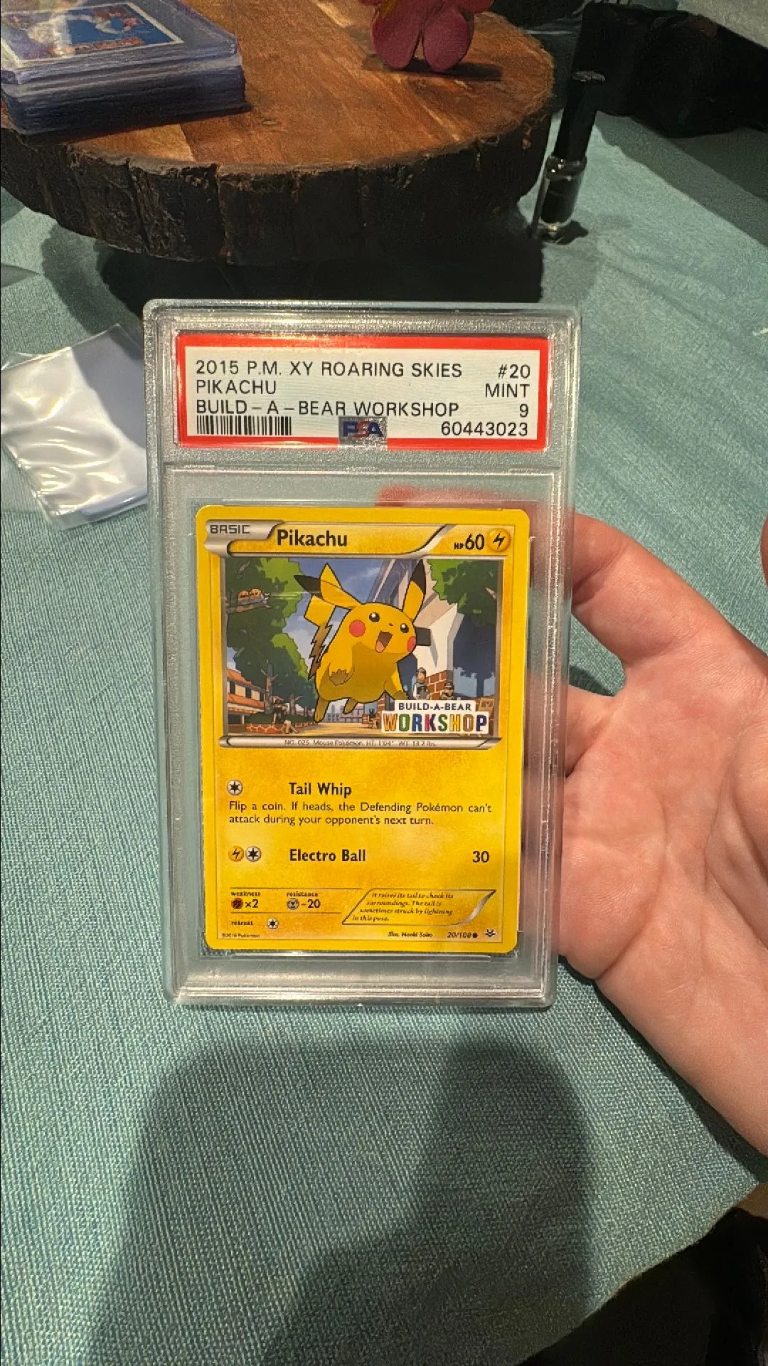 Product image for Slab - 2015 Pokemon Xy Roaring Skies Pikachu Build-A-Bear Workshop PSA MINT 9