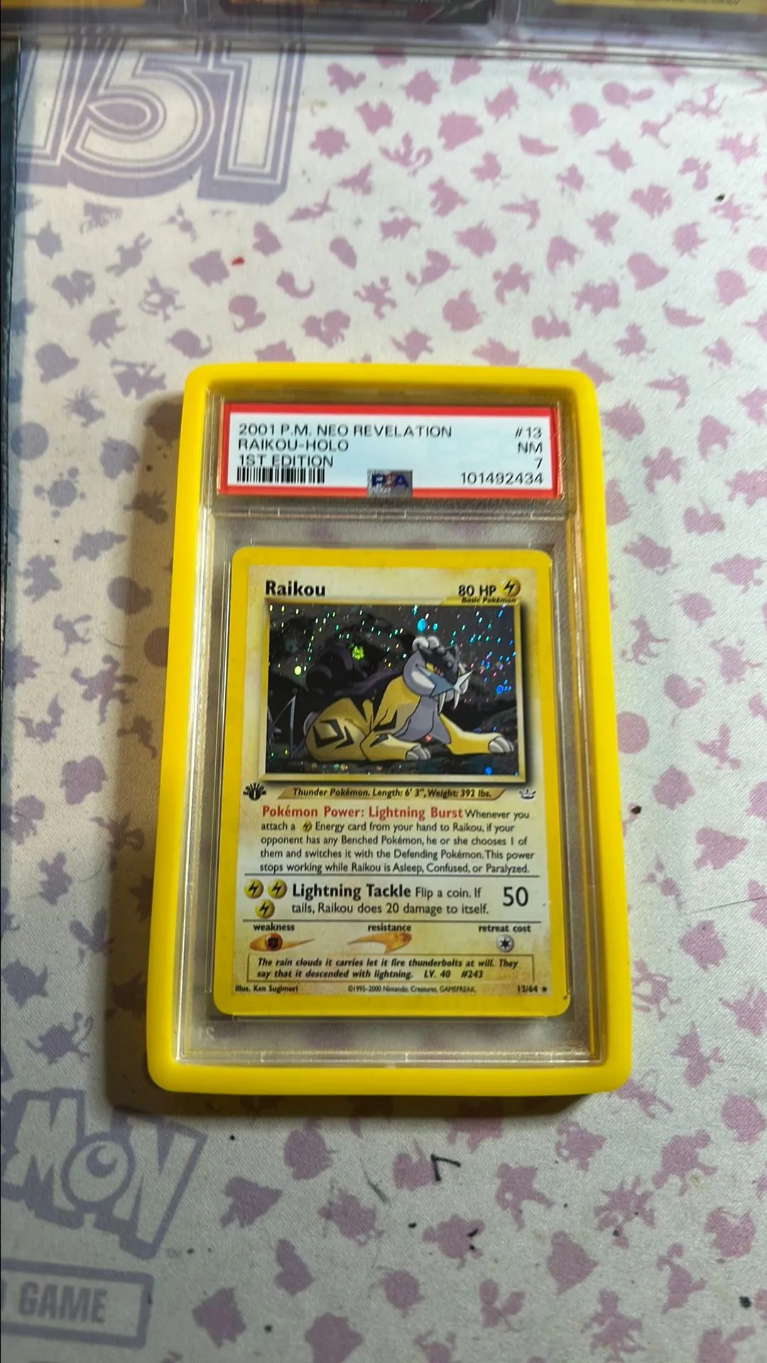 Product image for Raikou neo holo 1st edition psa 7