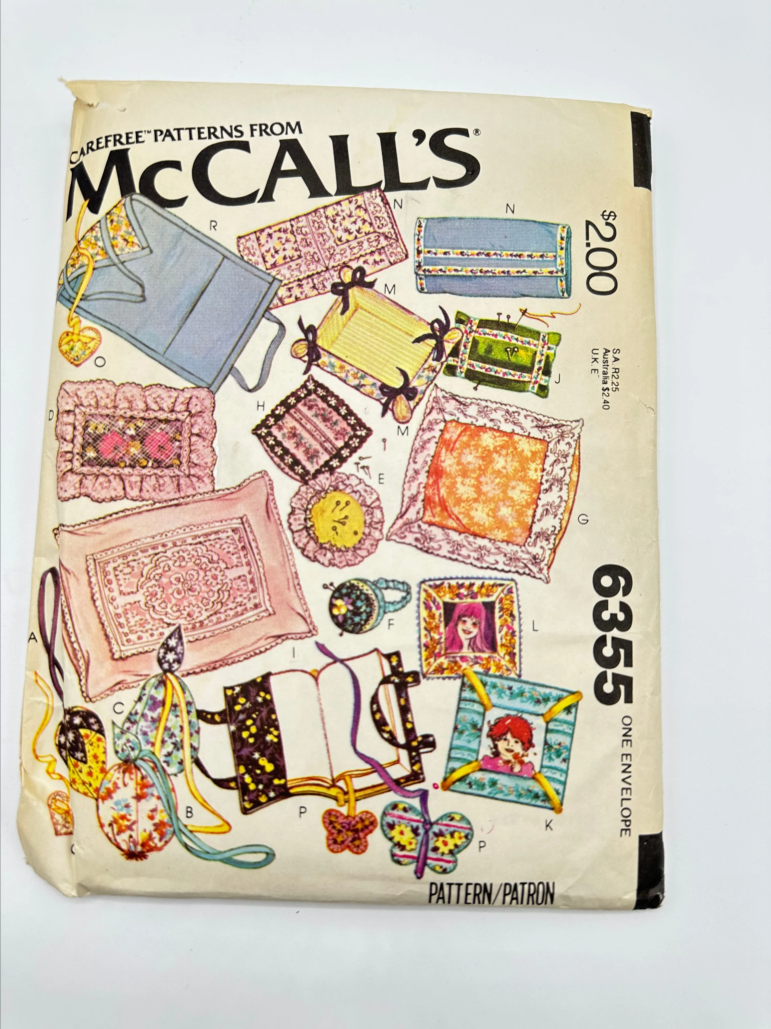 Product image for Vtg Accessories Sewing Pattern Pillow Frame Jewelry bag Bookmark Gifts