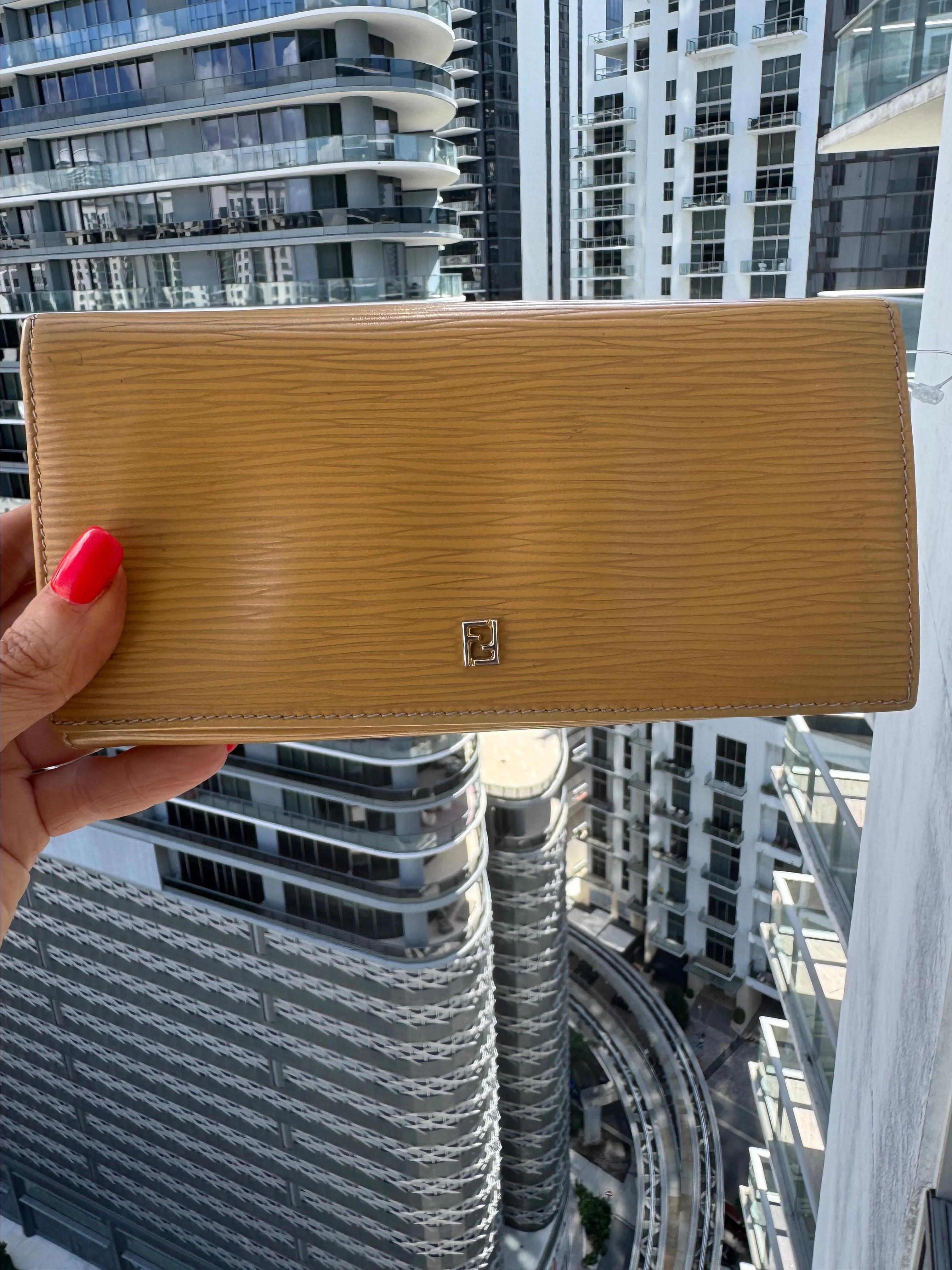 Product image for 9. Fendi Vintage Rare Flap Wallet