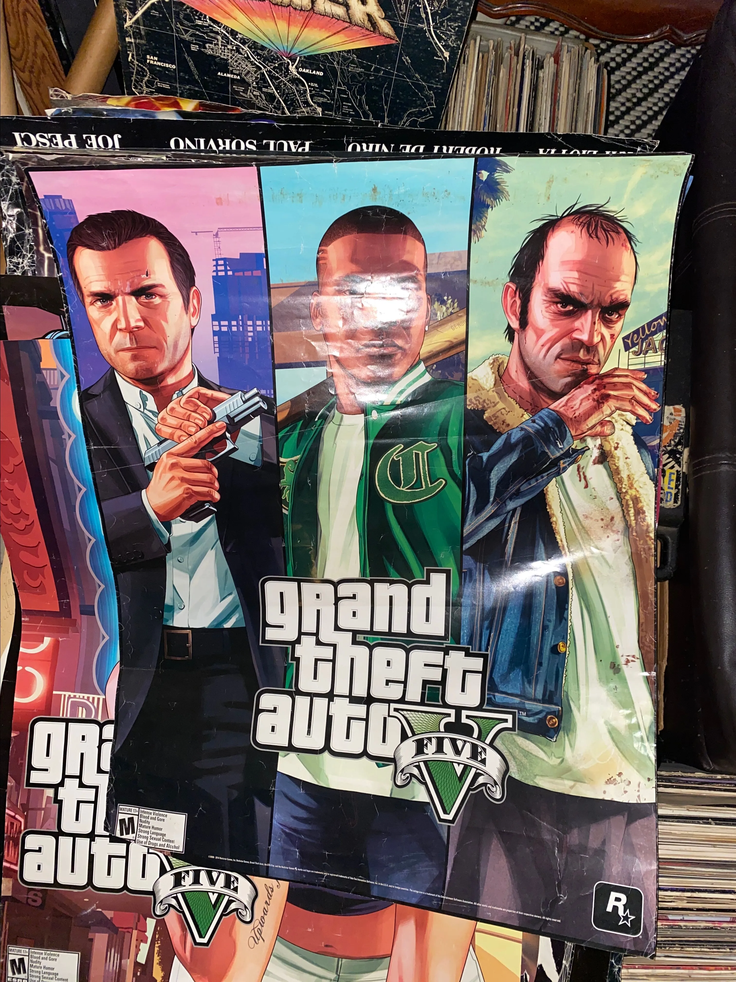 Product image for Grand theft auto poster double sided used