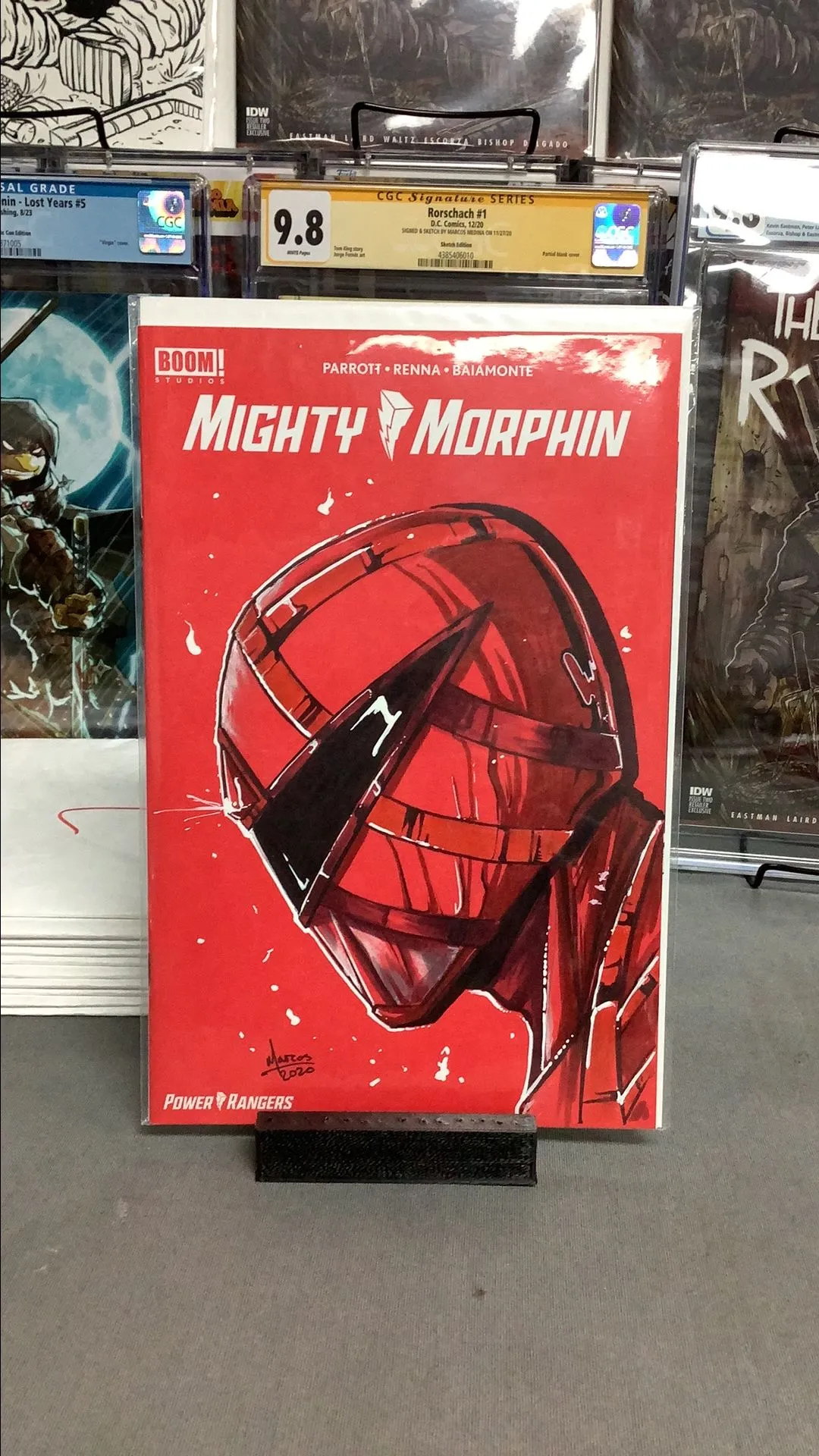 Product image for Sketch Cover by Marcos Medina - Red Ranger #2 w/ CoA