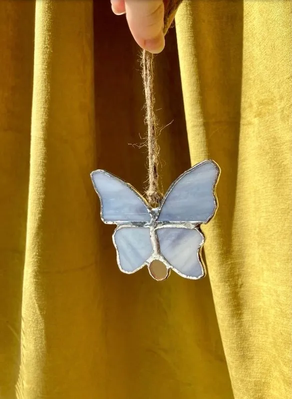 Product image for Stained Glass Butterfly Sun Catcher Ornament